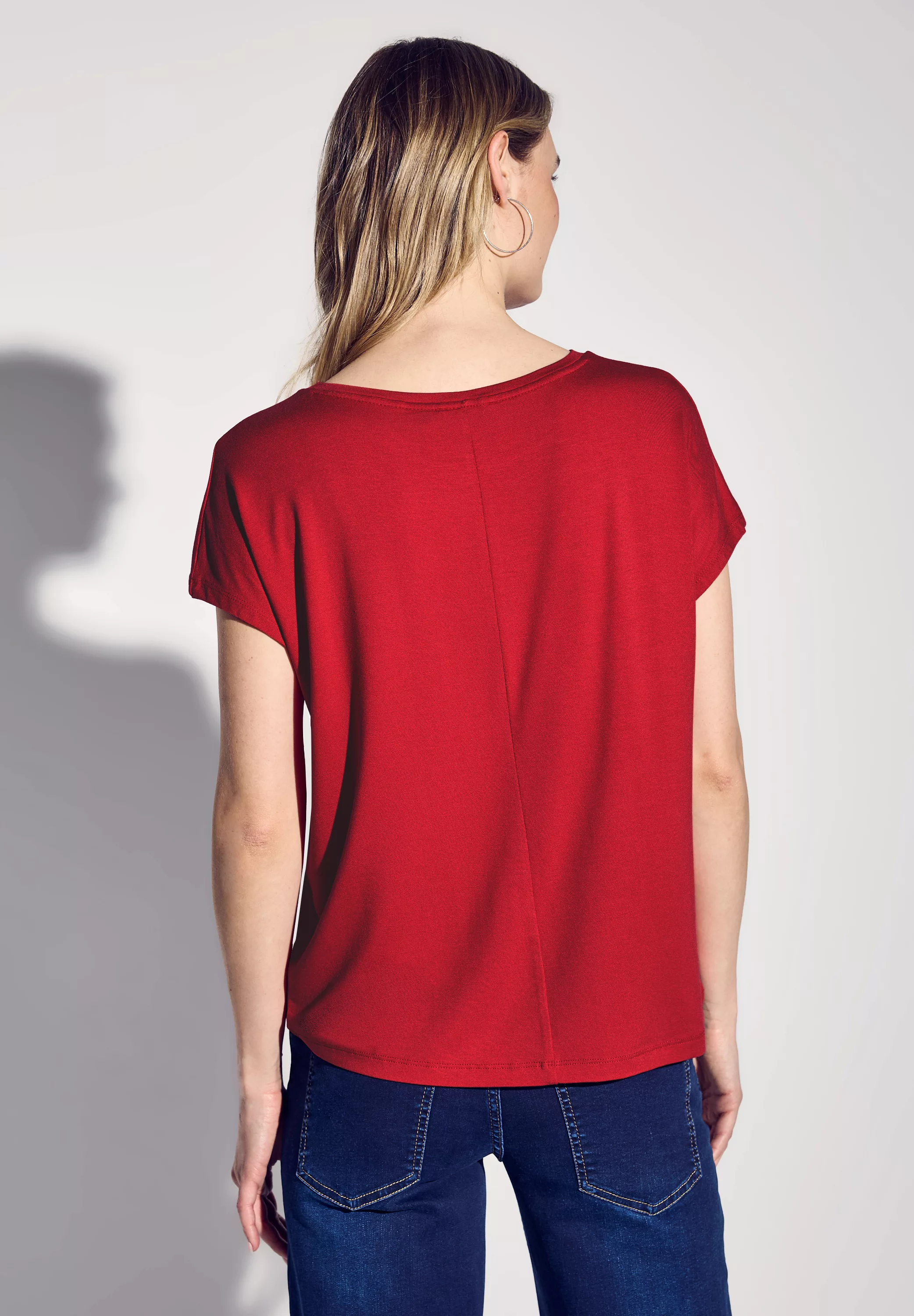 STREET ONE T-Shirt, aus softem Materialmix günstig online kaufen