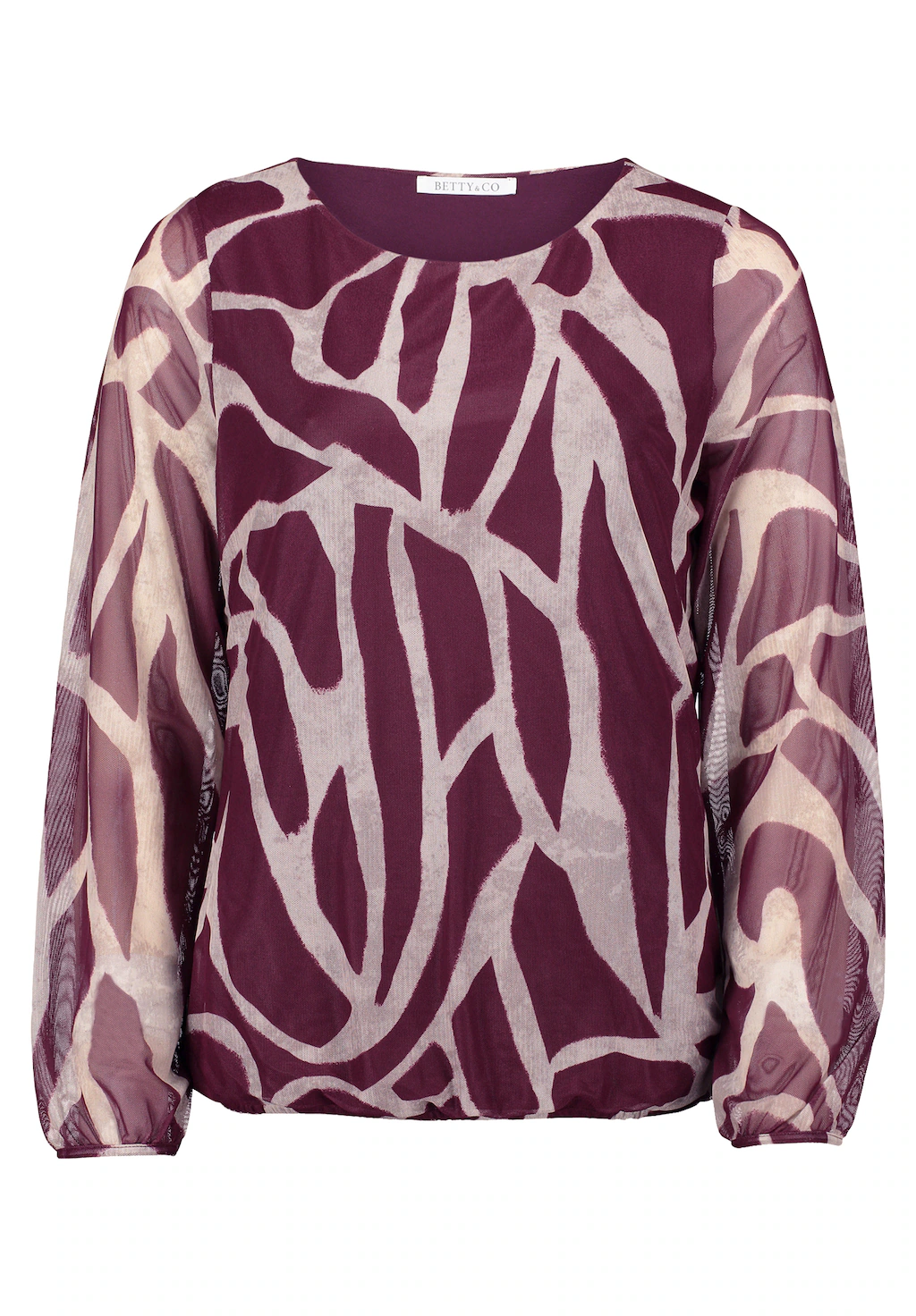 Betty&Co Kurzarmshirt "Betty & Co Damen Mesh-Shirt mit Gummizug", (1 tlg.) günstig online kaufen
