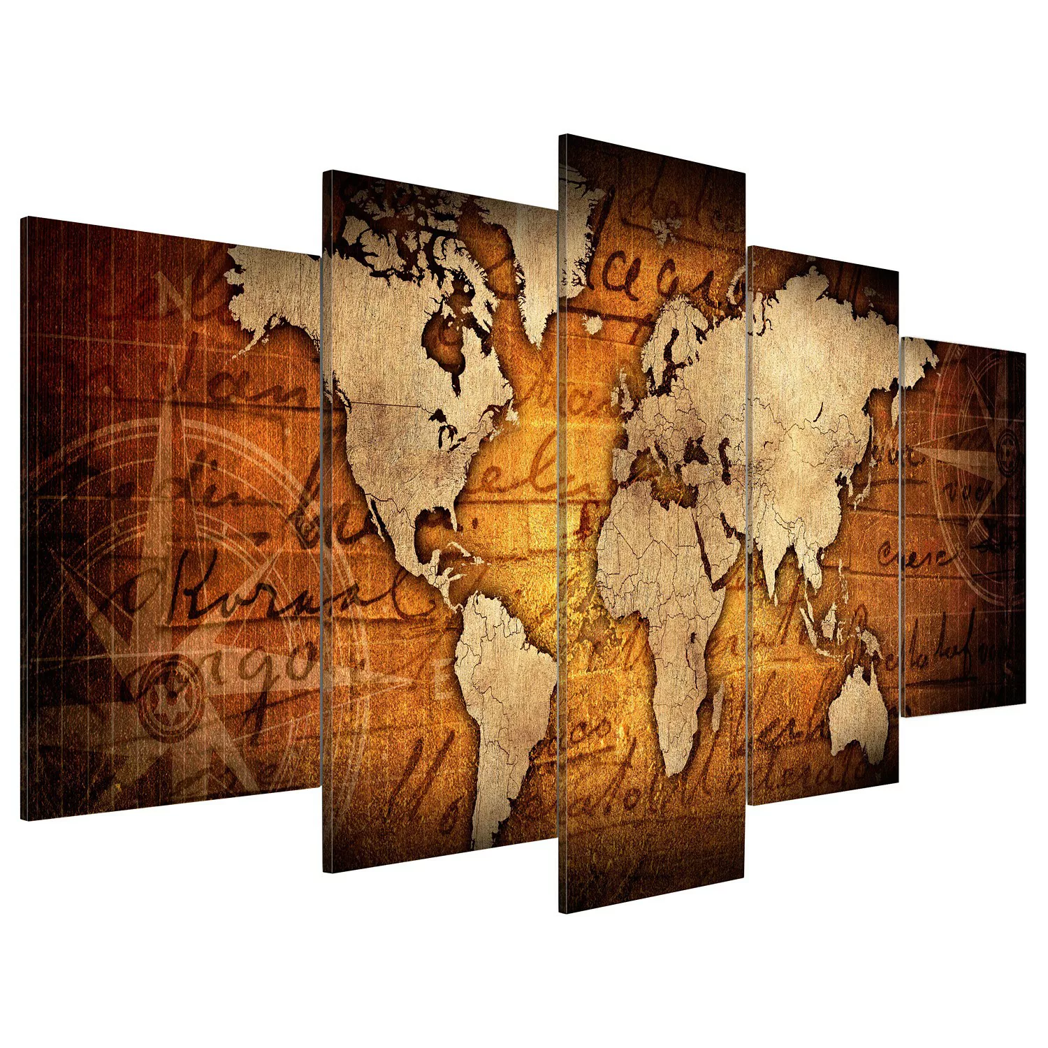 home24 Acrylglasbild Bronze Map I günstig online kaufen