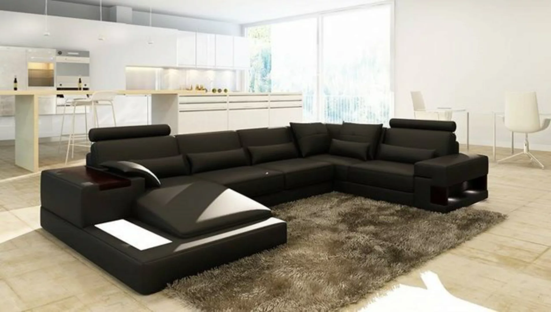 JVmoebel Ecksofa, Marken Sofa Wohnlandschaft Ledersofa Couch Wohnlandschaft günstig online kaufen