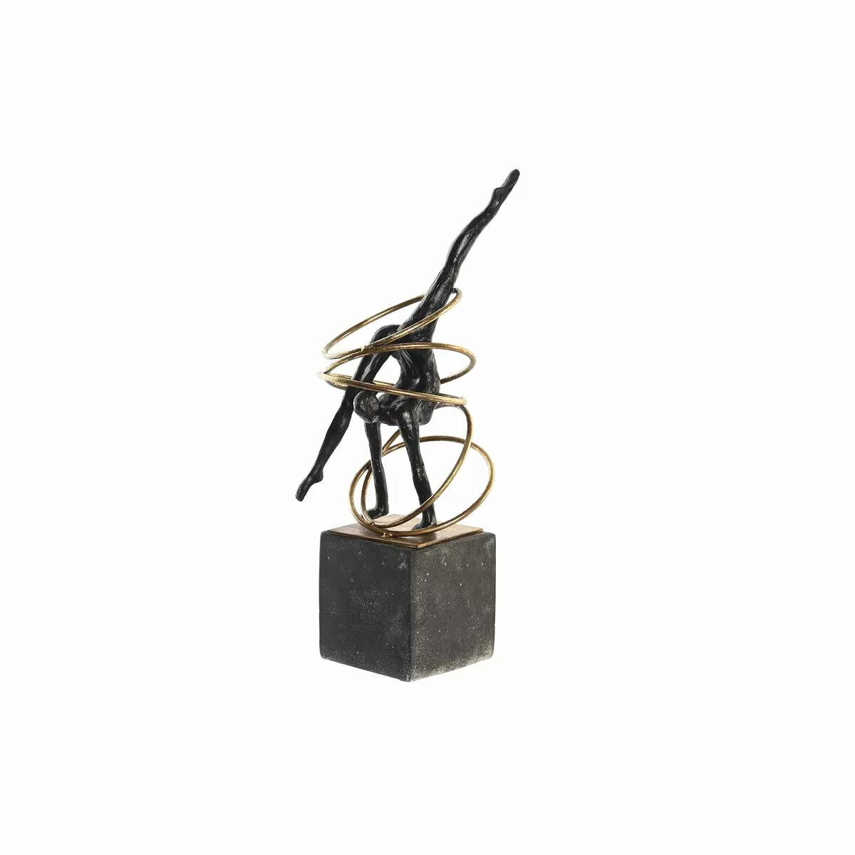Deko-figur Dkd Home Decor Schwarz Golden Metall Harz Moderne (17 X 14 X 42, günstig online kaufen