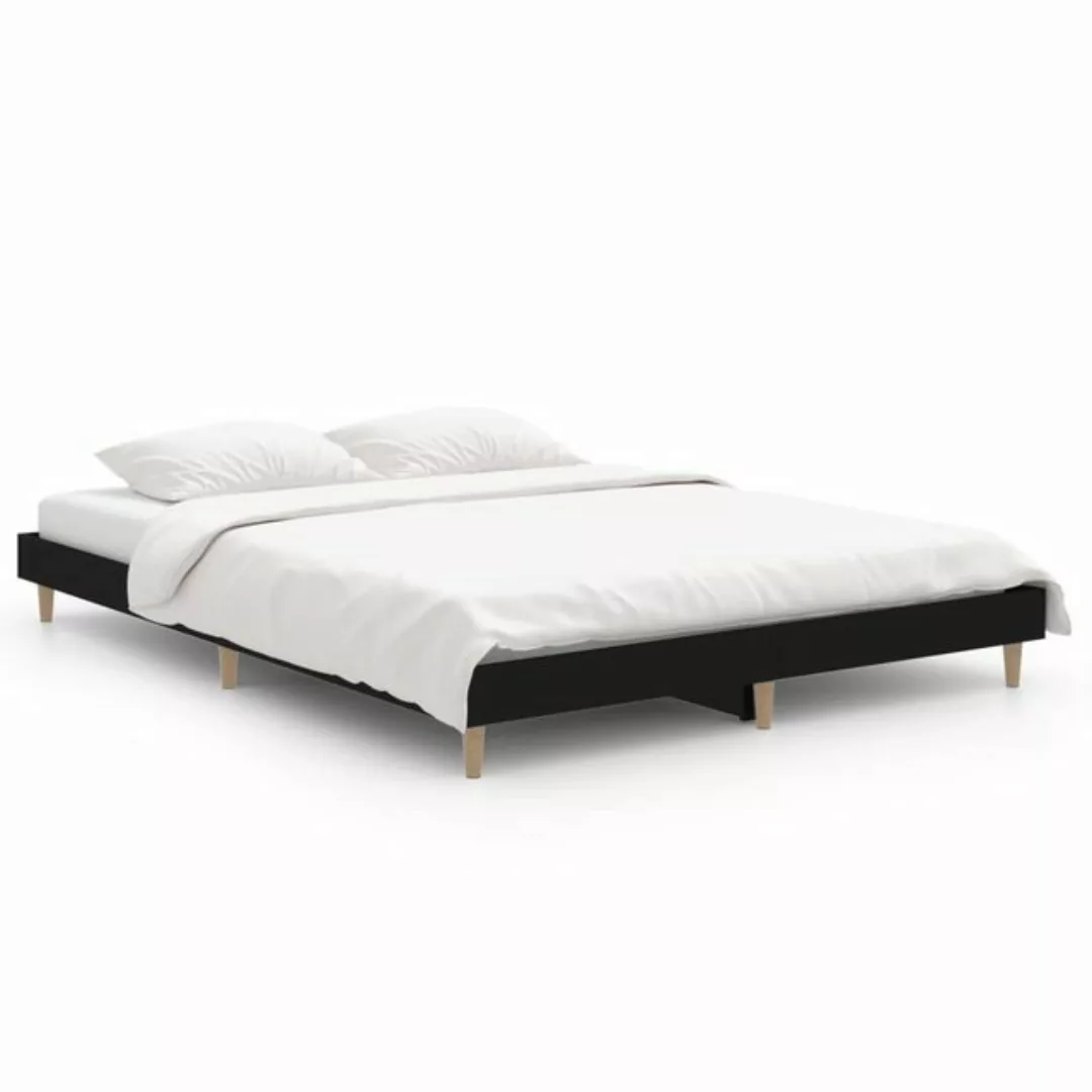 furnicato Bett Bettgestell Schwarz 140x190 cm Holzwerkstoff günstig online kaufen