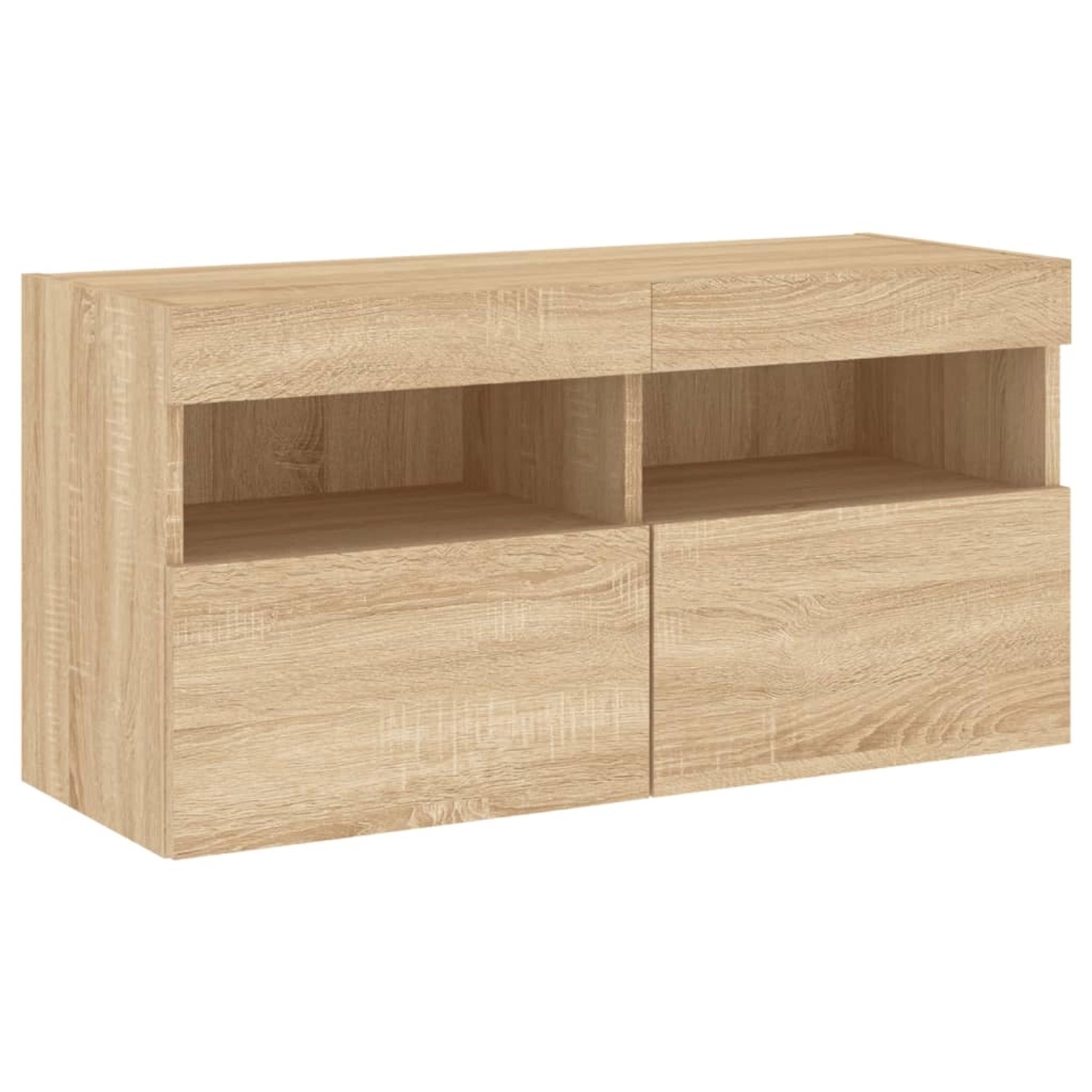 VidaXL TV-Wandschrank mit LED-Leuchten Sonoma-Eiche 80x30x40 cm günstig online kaufen