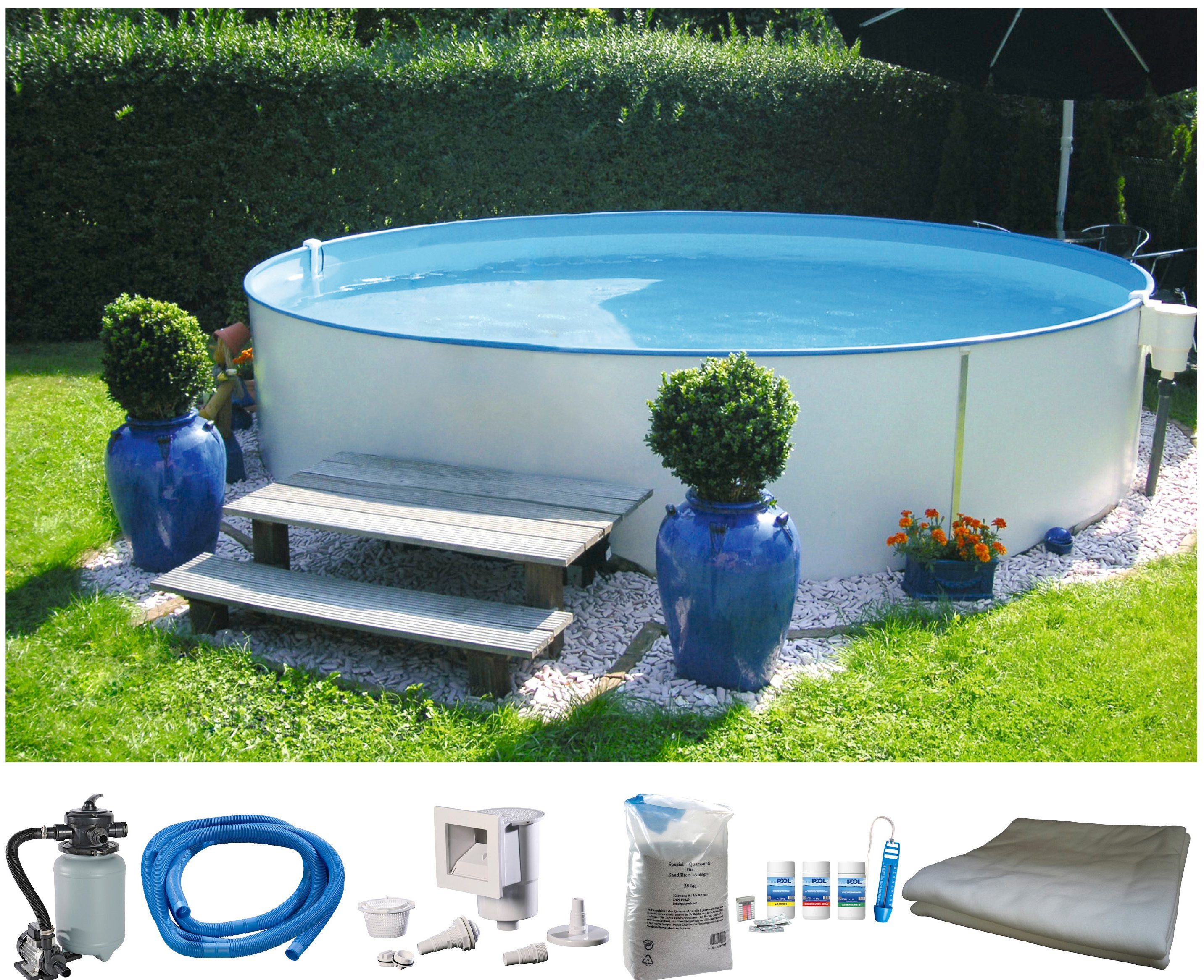 my POOL BWT Rundpool "PREMIUM inkl. umfangreichem Zubehör", (Komplett-Set, günstig online kaufen