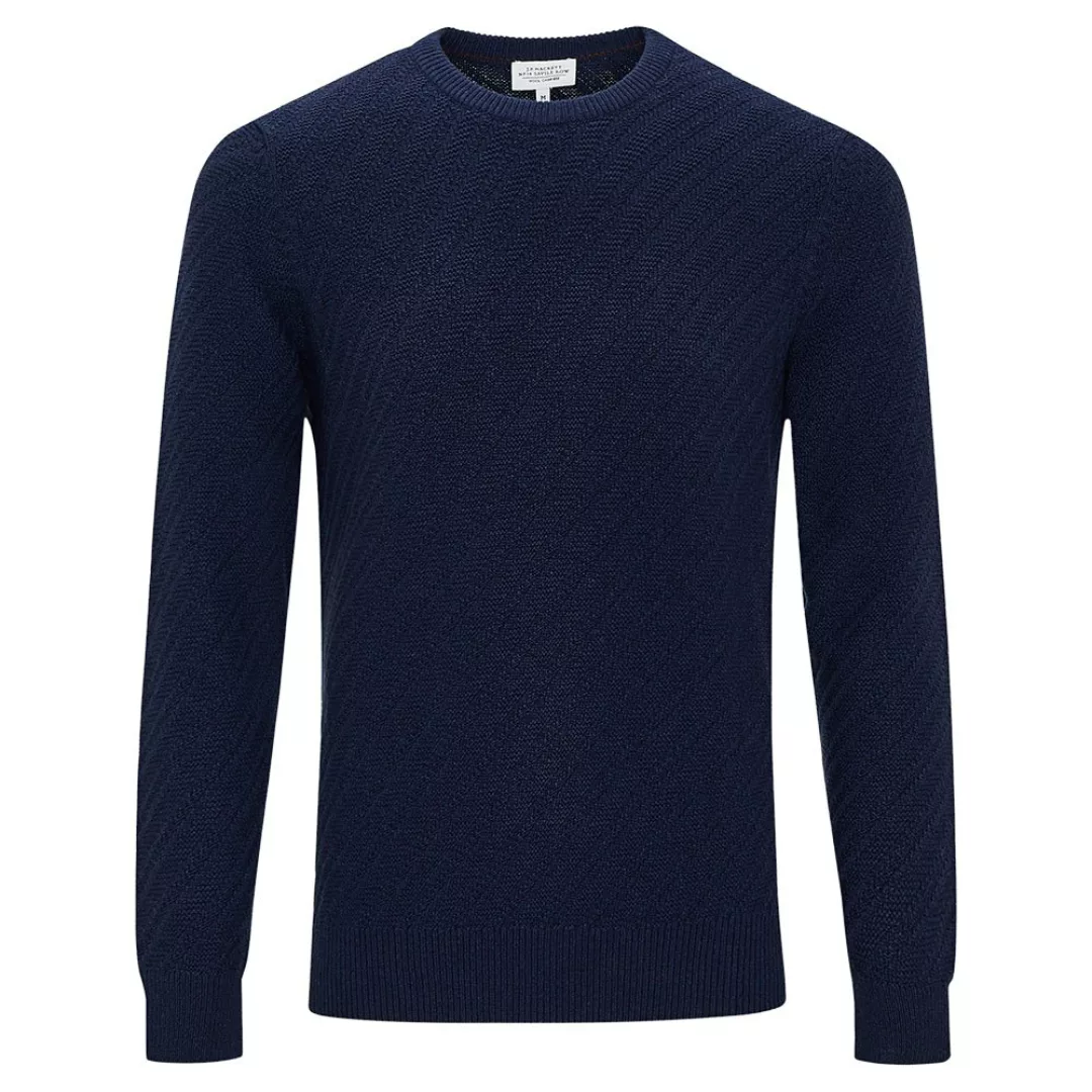 Hackett Sr Textured Rundhalsausschnitt Sweater M Brightnavy günstig online kaufen