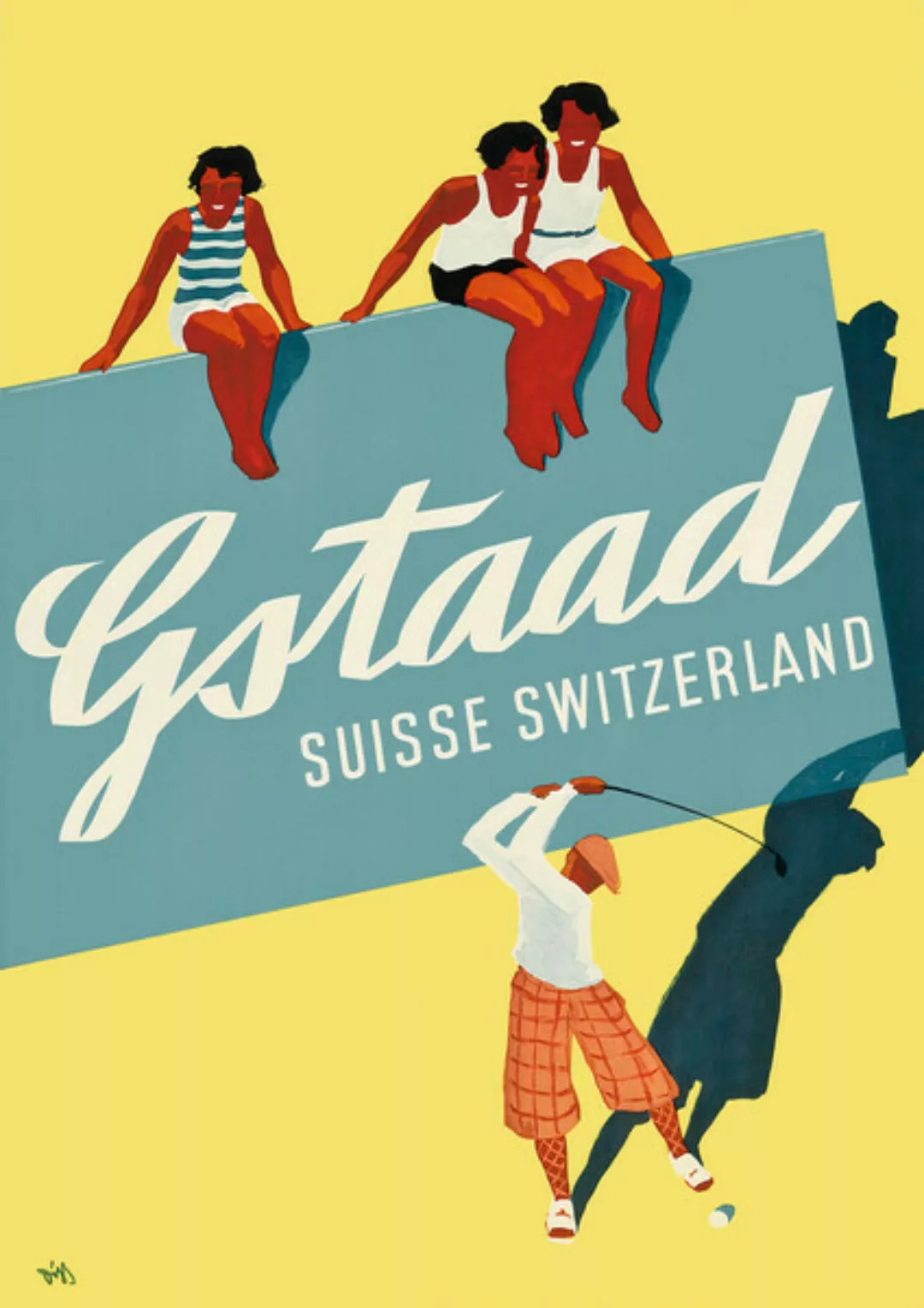 Poster / Leinwandbild - Gstaad - Suisse Switzerland günstig online kaufen