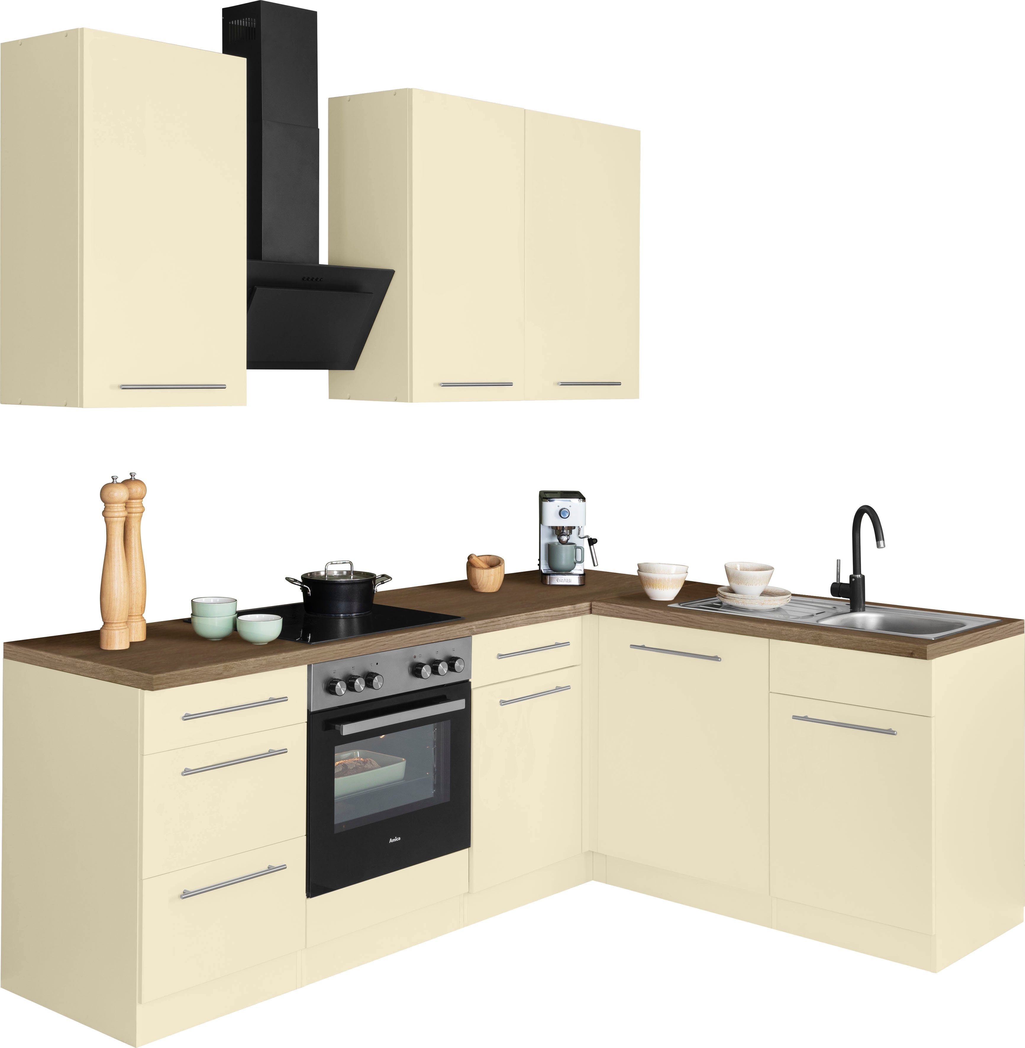 wiho Küchen Winkelküche "Unna", ohne E-Geräte, Stellbreite 220 x 170 cm günstig online kaufen