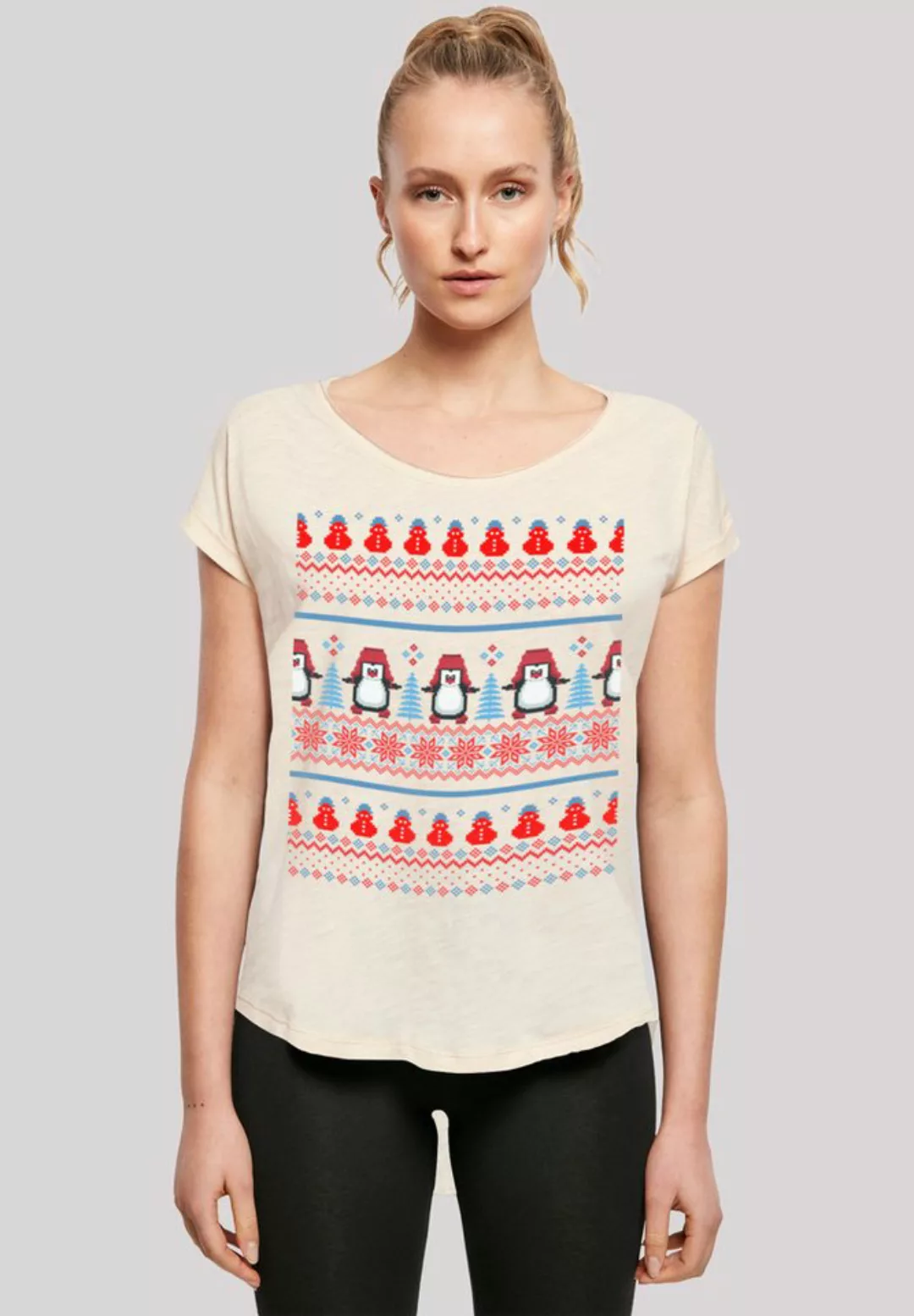 F4NT4STIC T-Shirt "Christmas Pinguin Muster", Print günstig online kaufen