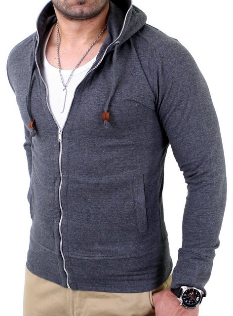 Reslad Sweatjacke Reslad Herren Full Zipper Kapuzen Sweatjacke RS-1104 (1-t günstig online kaufen