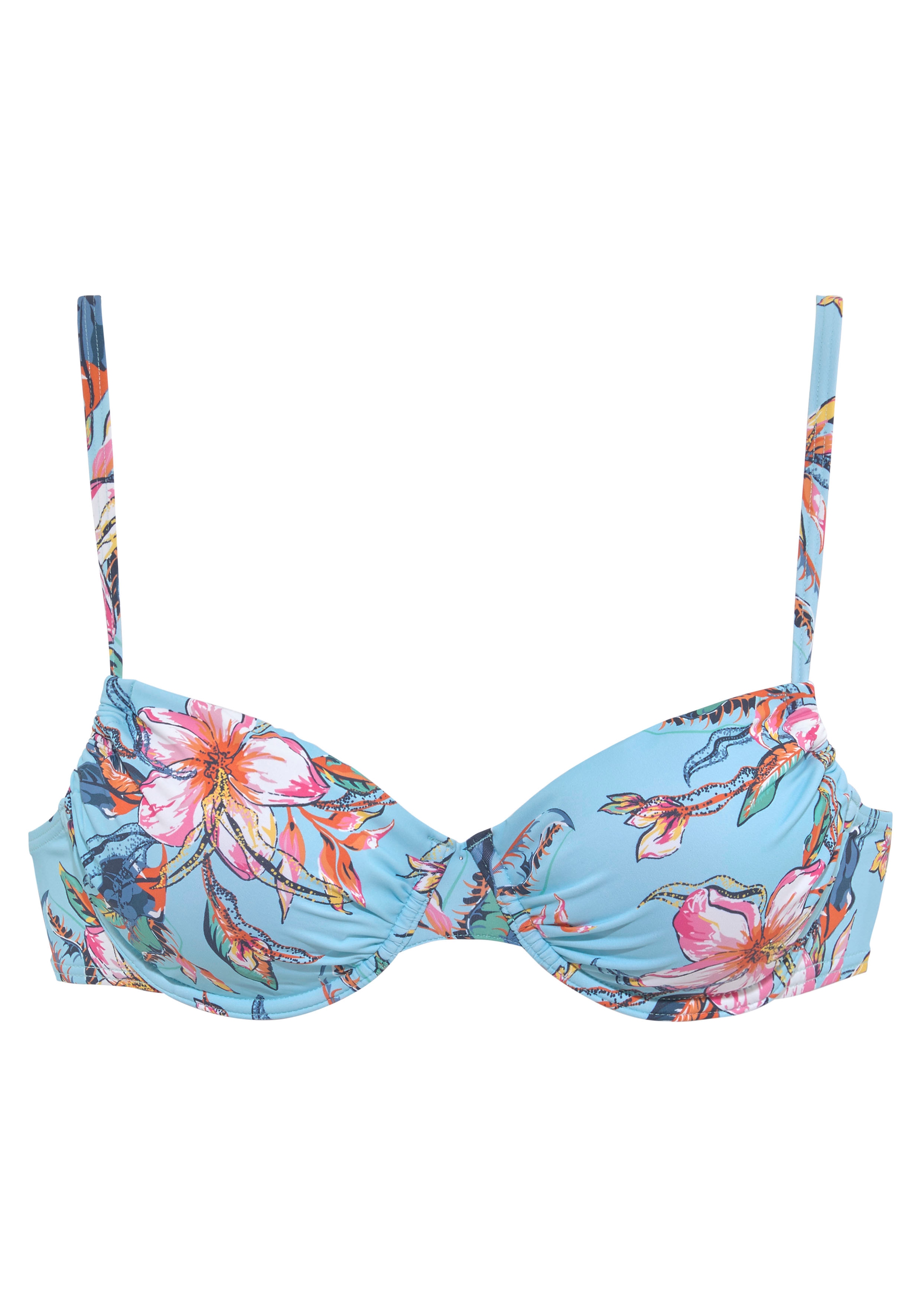 LASCANA Bügel-Bikini-Top "Malia", mit tropischem Print günstig online kaufen