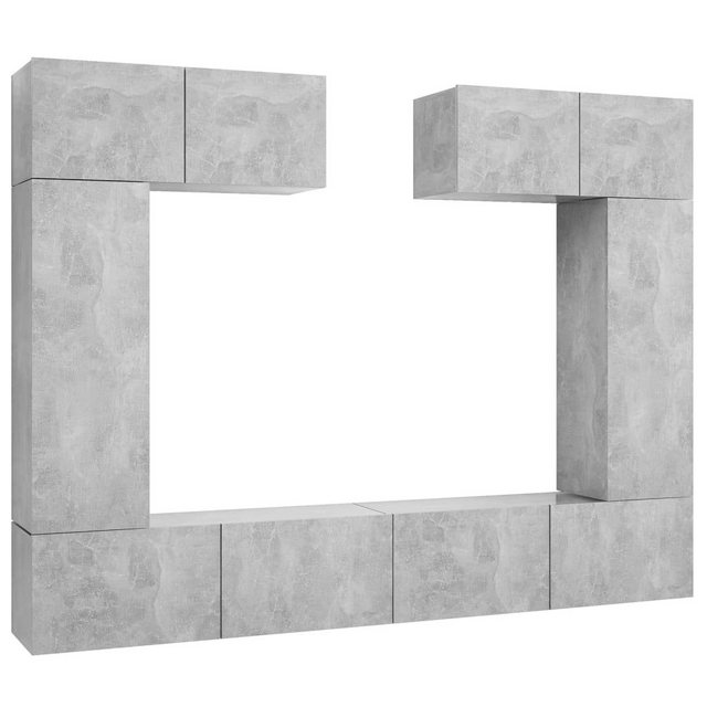 furnicato TV-Schrank 6-tlg. TV-Schrank-Set Betongrau Holzwerkstoff (1-St) günstig online kaufen