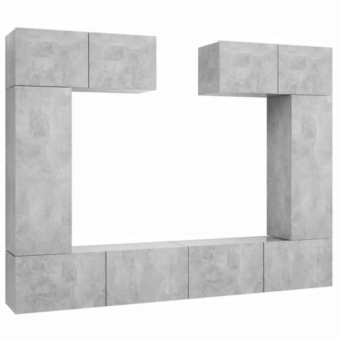 vidaXL TV-Schrank 6-tlg. TV-Schrank-Set Betongrau Holzwerkstoff (6-St) günstig online kaufen