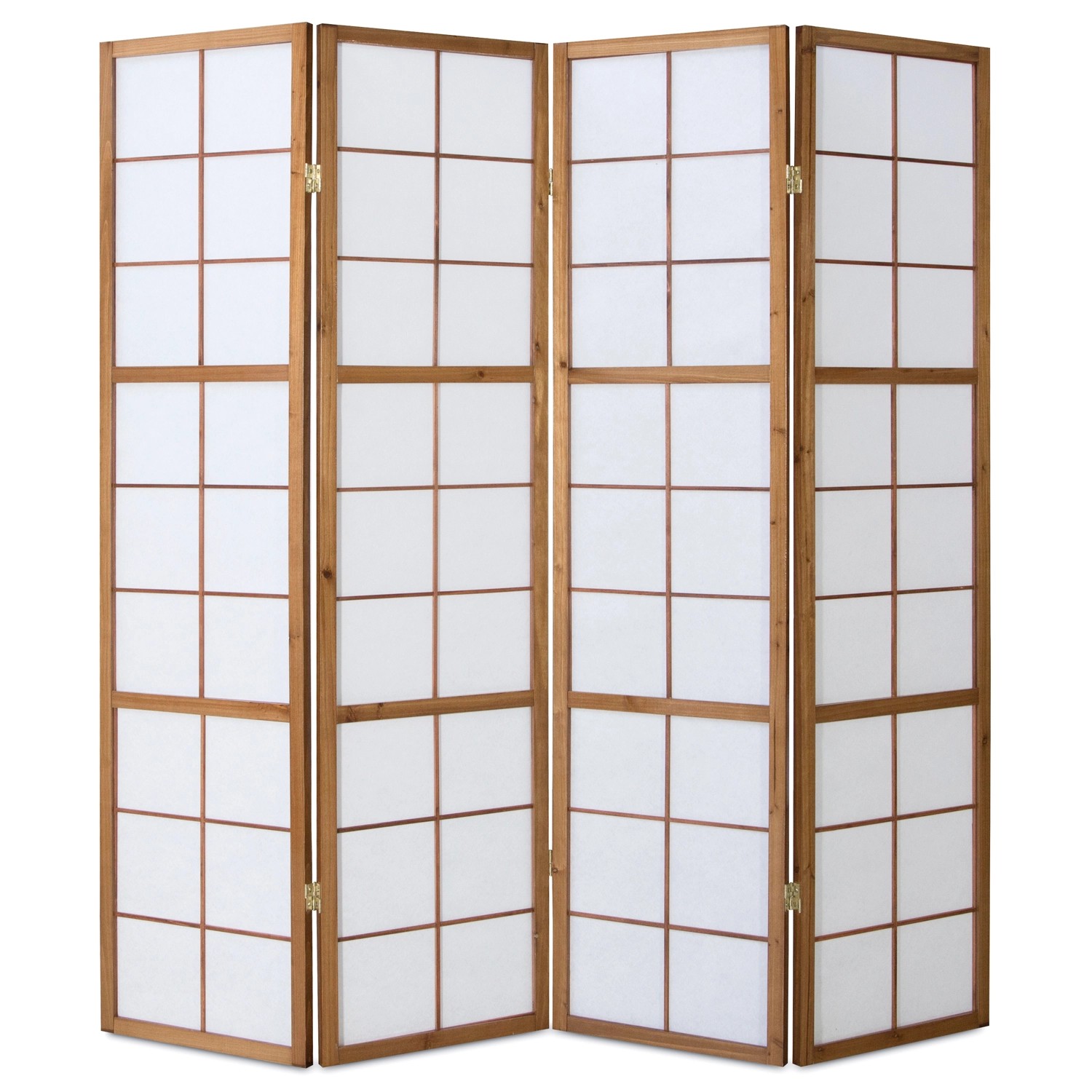 Homestyle4u 4-tlg. Paravent Shoji in Braun 176x175 cm 168 günstig online kaufen
