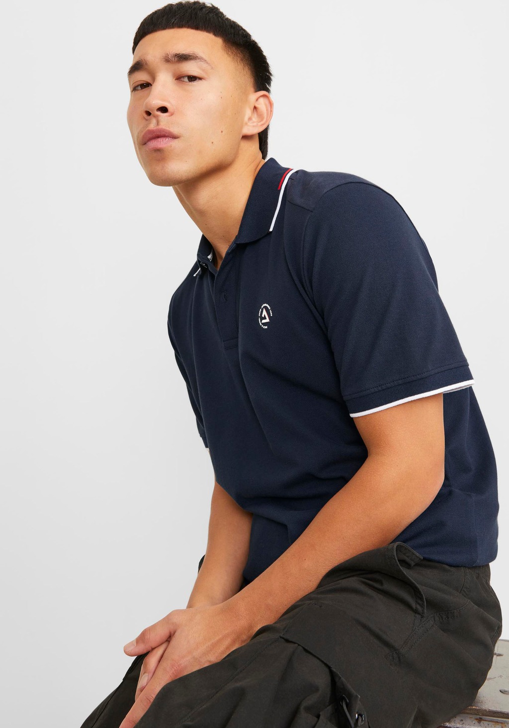 Jack & Jones Poloshirt "JCOHASS LOGO POLO SS LN" günstig online kaufen