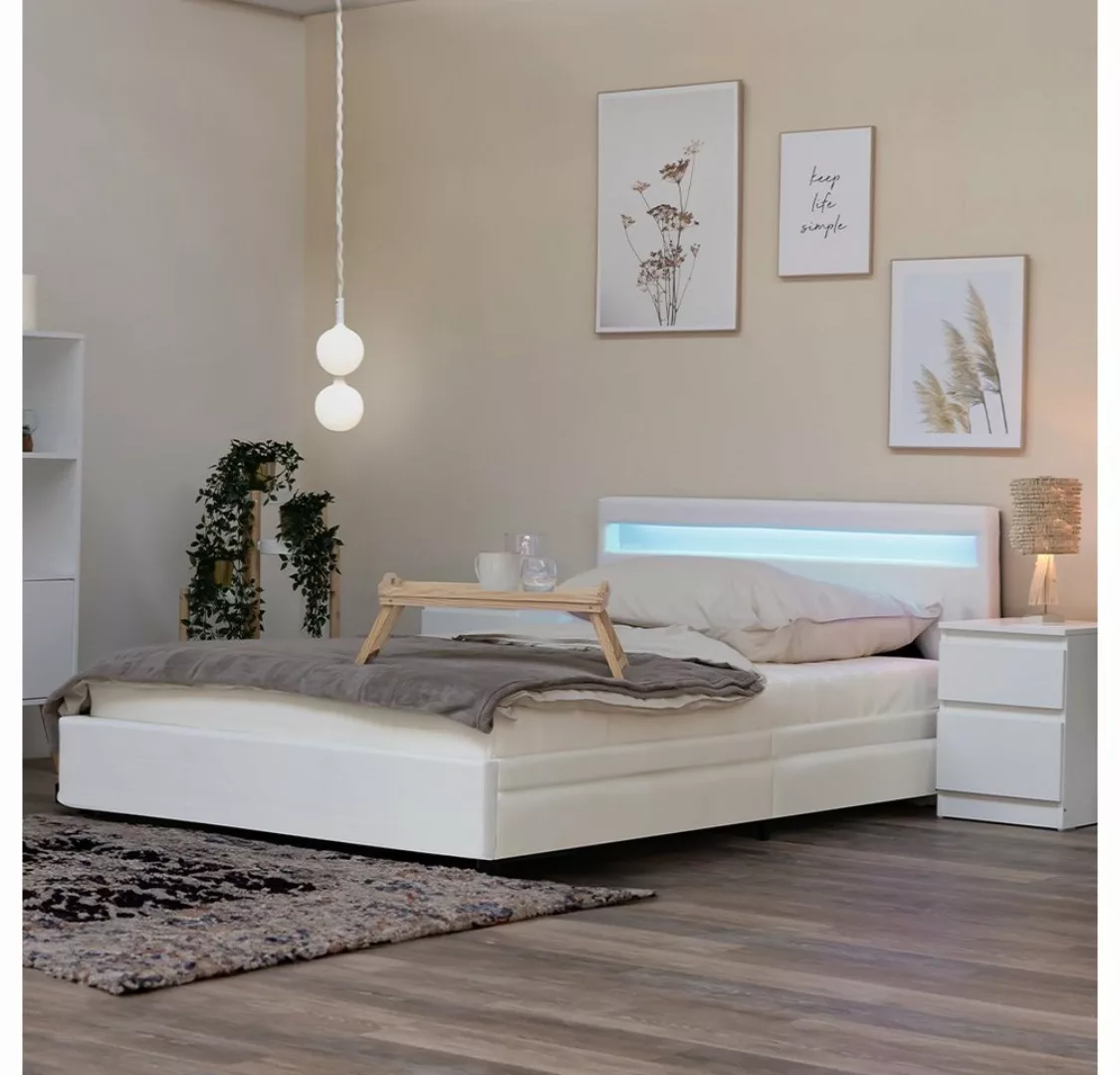 HOME DELUXE Bett LED Bett NUBE mit Schubladen (Set, 2-tlg., bett mit Schubl günstig online kaufen