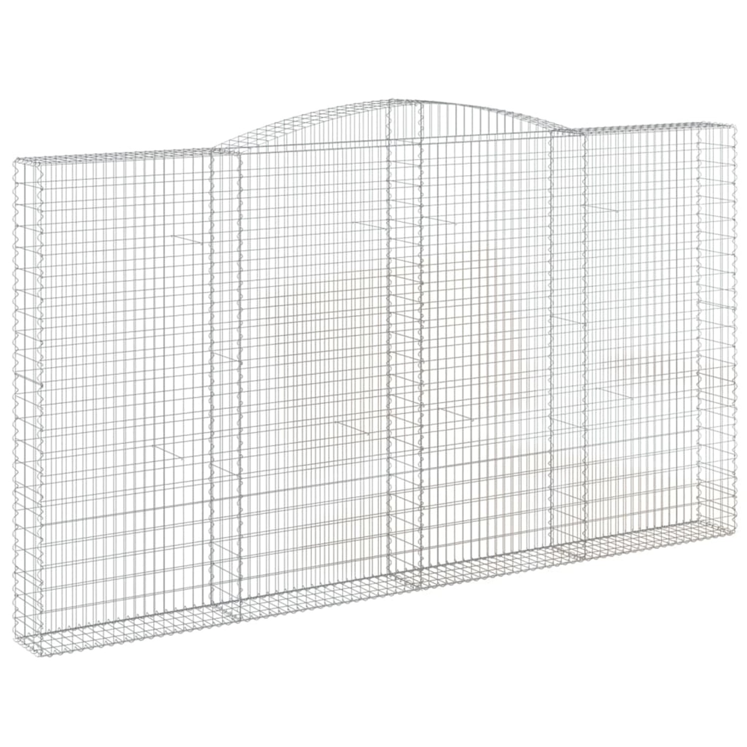vidaXL Gabionen mit Hochbogen 5 Stk 400x30x220/240cm Eisen 1635892 günstig online kaufen