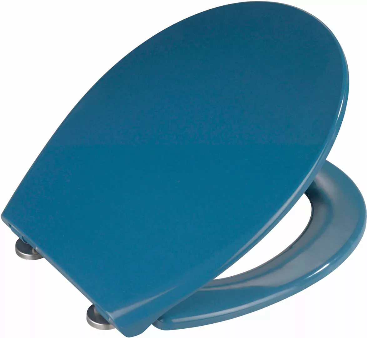 WENKO Premium WC-Sitz Samos Slate Blue, aus antibakteriellem Duroplast, mit günstig online kaufen