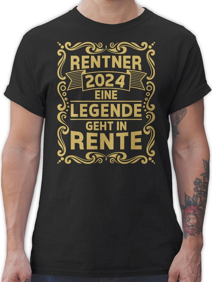 Shirtracer T-Shirt Rentner 2024 Eine Legende geht in Rente Rentner Rente günstig online kaufen