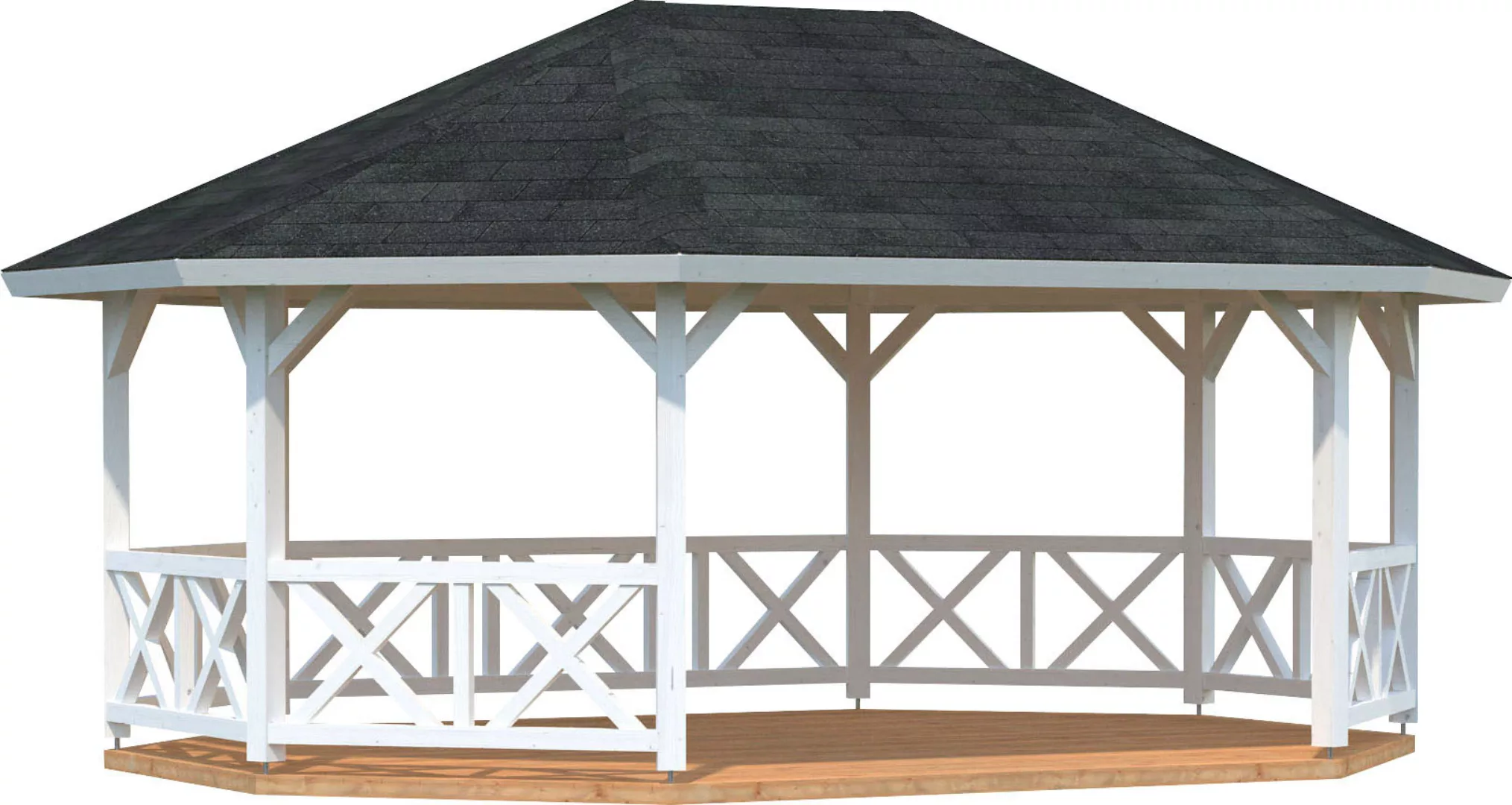 Palmako Holzpavillon "Betty", BxT: 615x551 cm, weiß günstig online kaufen