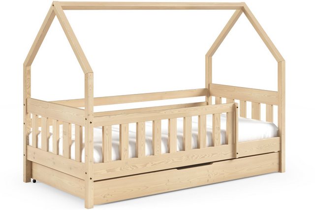 KONSIMO® Kinderbett Holzbett LUMBE Hausform, hergestellt in der EU (inklusi günstig online kaufen