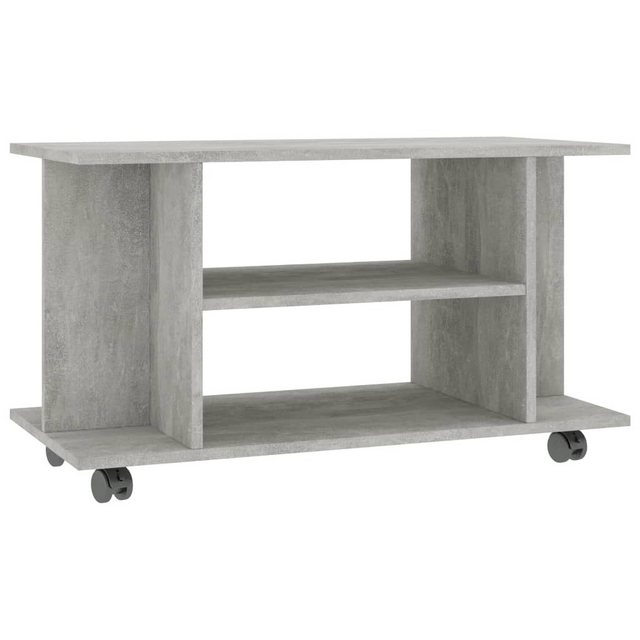 vidaXL TV-Schrank TV-Schrank mit Rollen Betongrau 804040 cm Spanplatte Lowb günstig online kaufen