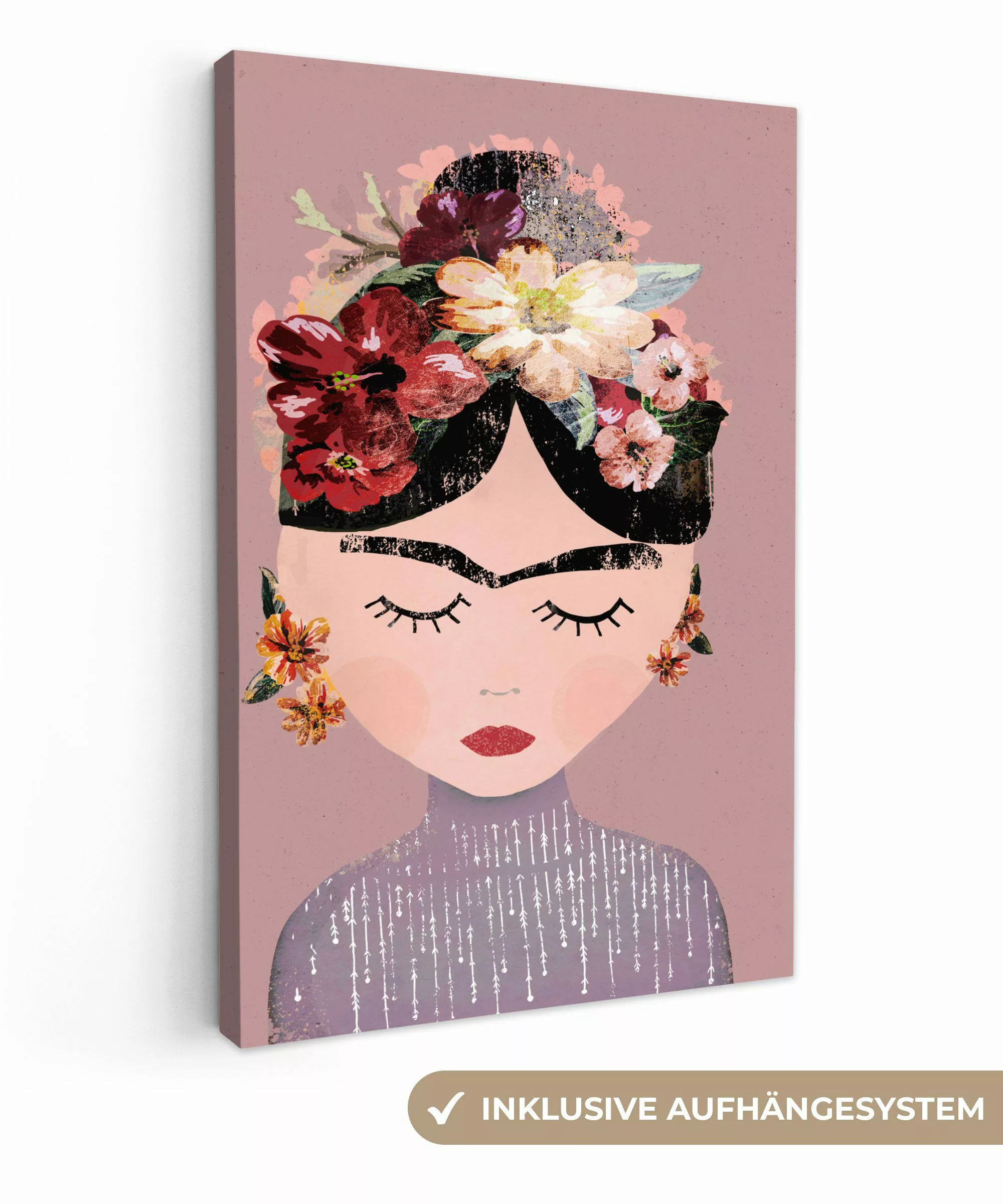 OneMillionCanvasses® Leinwandbild Pastell - Frau - günstig online kaufen