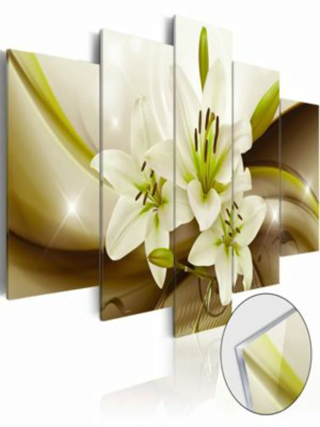 artgeist Acrylglasbild Modern Lily [Glass] mehrfarbig Gr. 100 x 50 günstig online kaufen