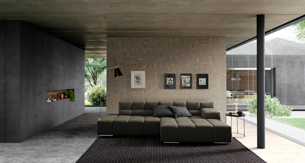designwerk Ecksofa "Temple L-Form, tolles Designsofa", mit Sitztiefenverste günstig online kaufen