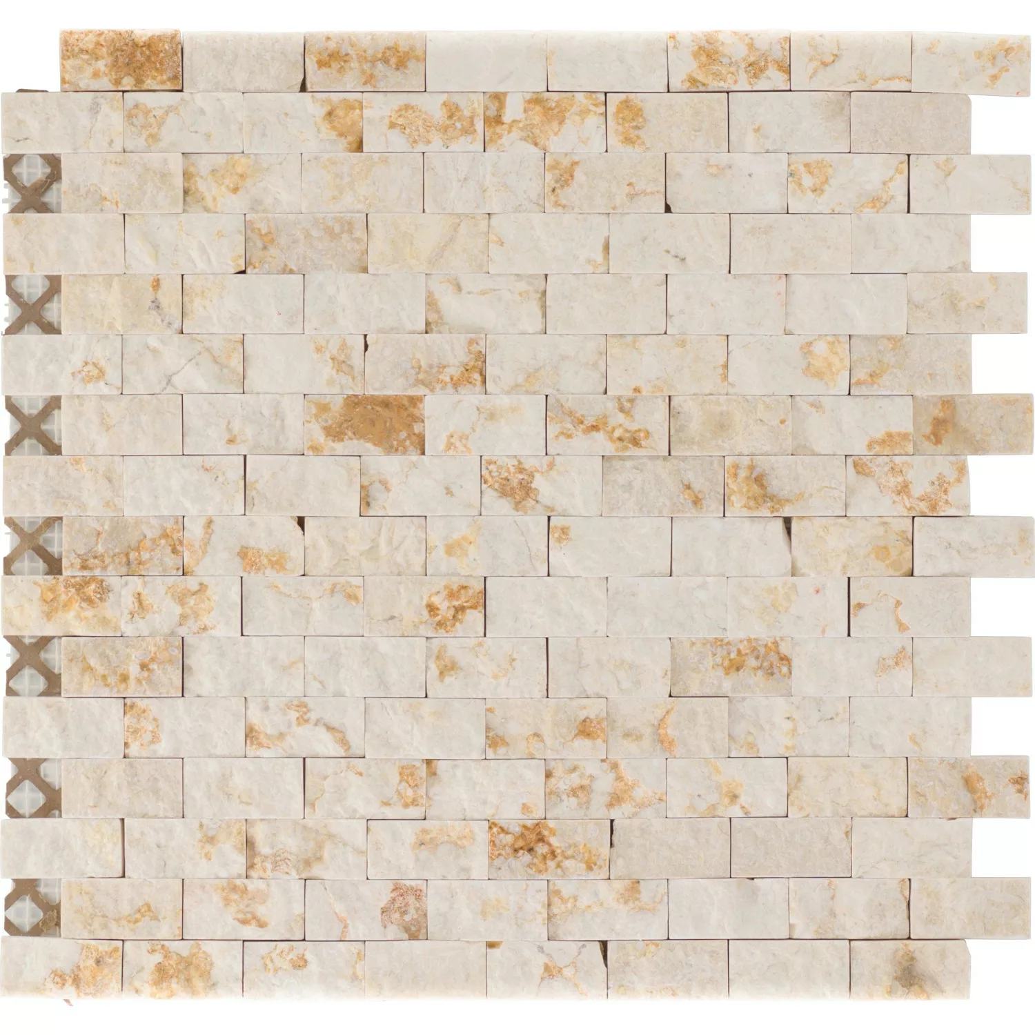 Marmormosaikmatte Sunny Beige Brick 32 cm x 32 cm günstig online kaufen