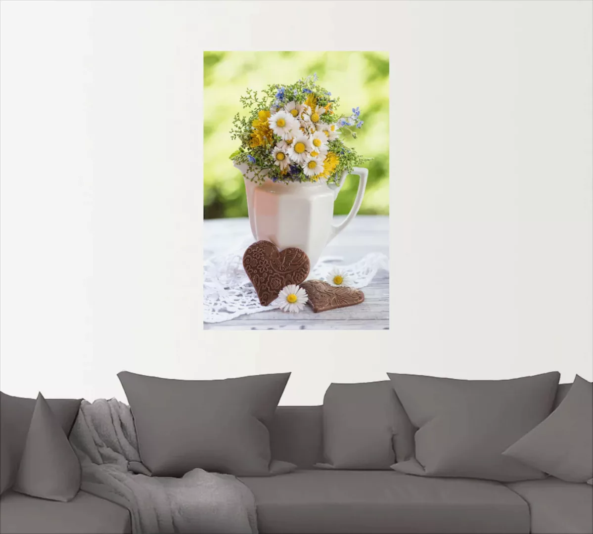 Artland Wandbild "Aus Liebe zum Frühling", Vasen & Töpfe, (1 St.), als Alub günstig online kaufen