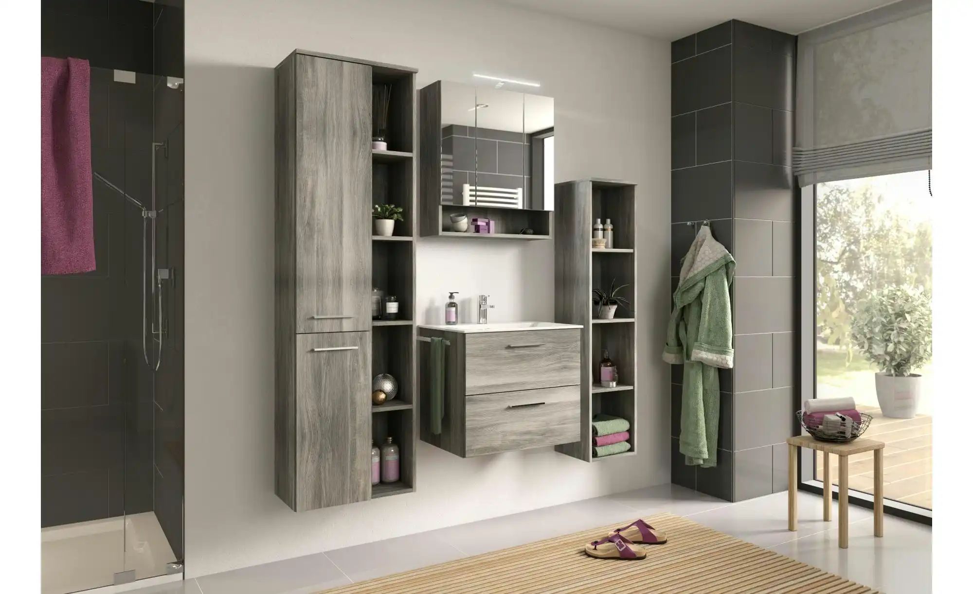 Hängeregal  Josefsee ¦ grau ¦ Maße (cm): B: 30 H: 136 Regale > Wandregale - günstig online kaufen