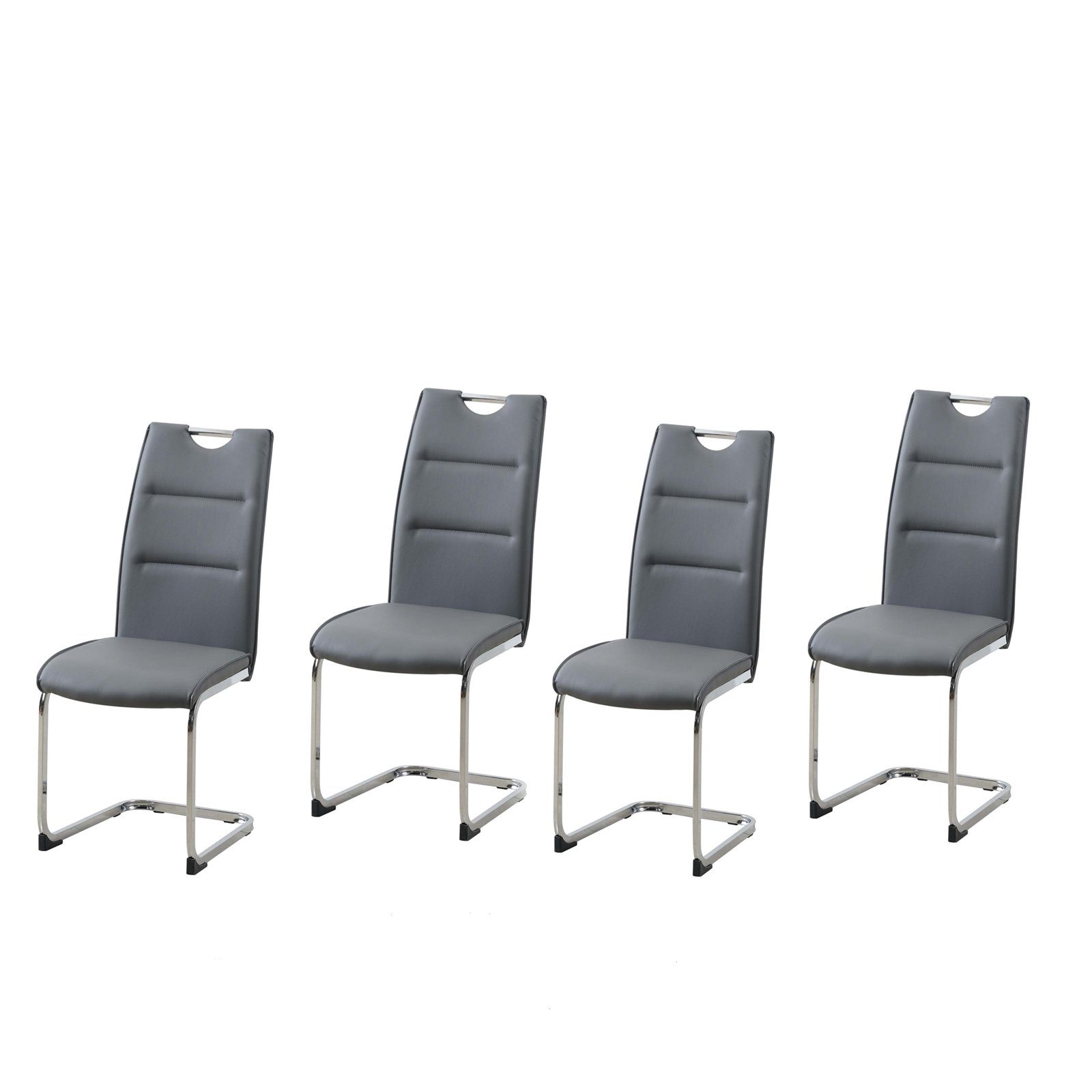 HTI-Line Freischwinger Schwingstuhl 4er Set PU günstig online kaufen