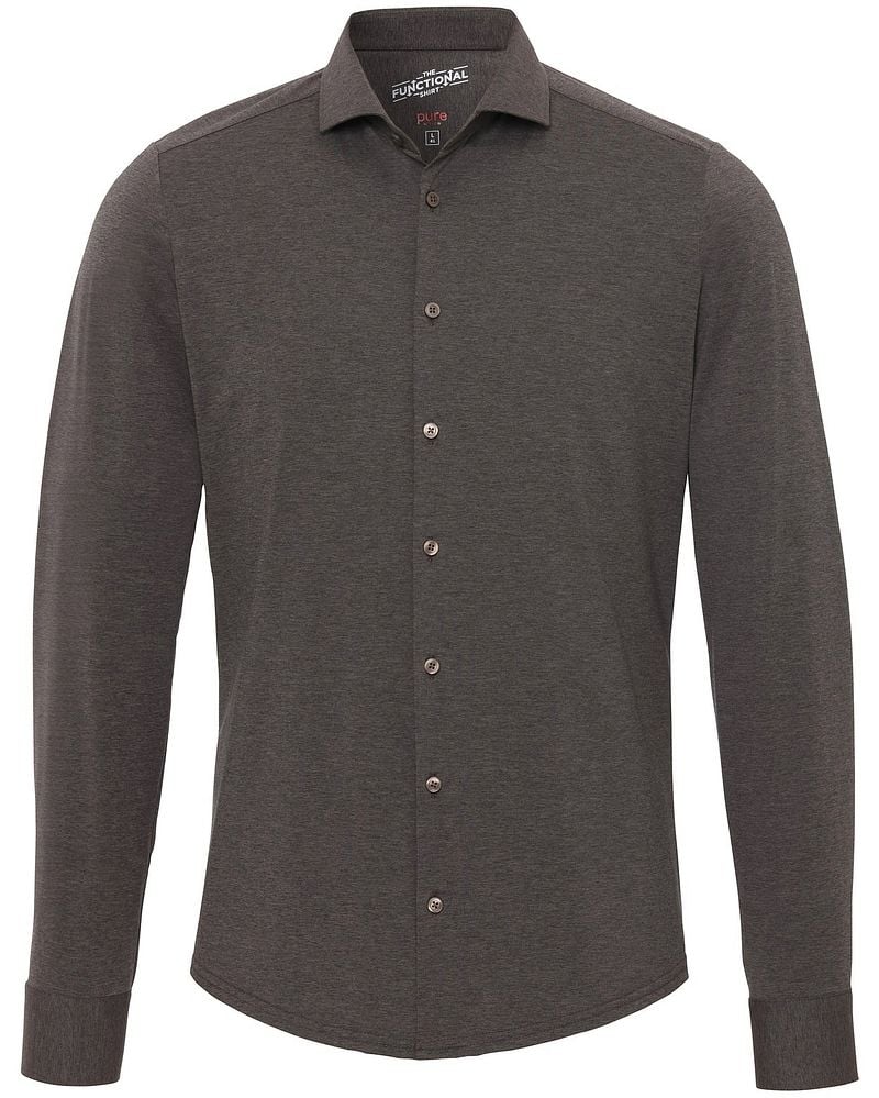 Pure H.Tico The Functional Shirt Braun - Größe 38 günstig online kaufen