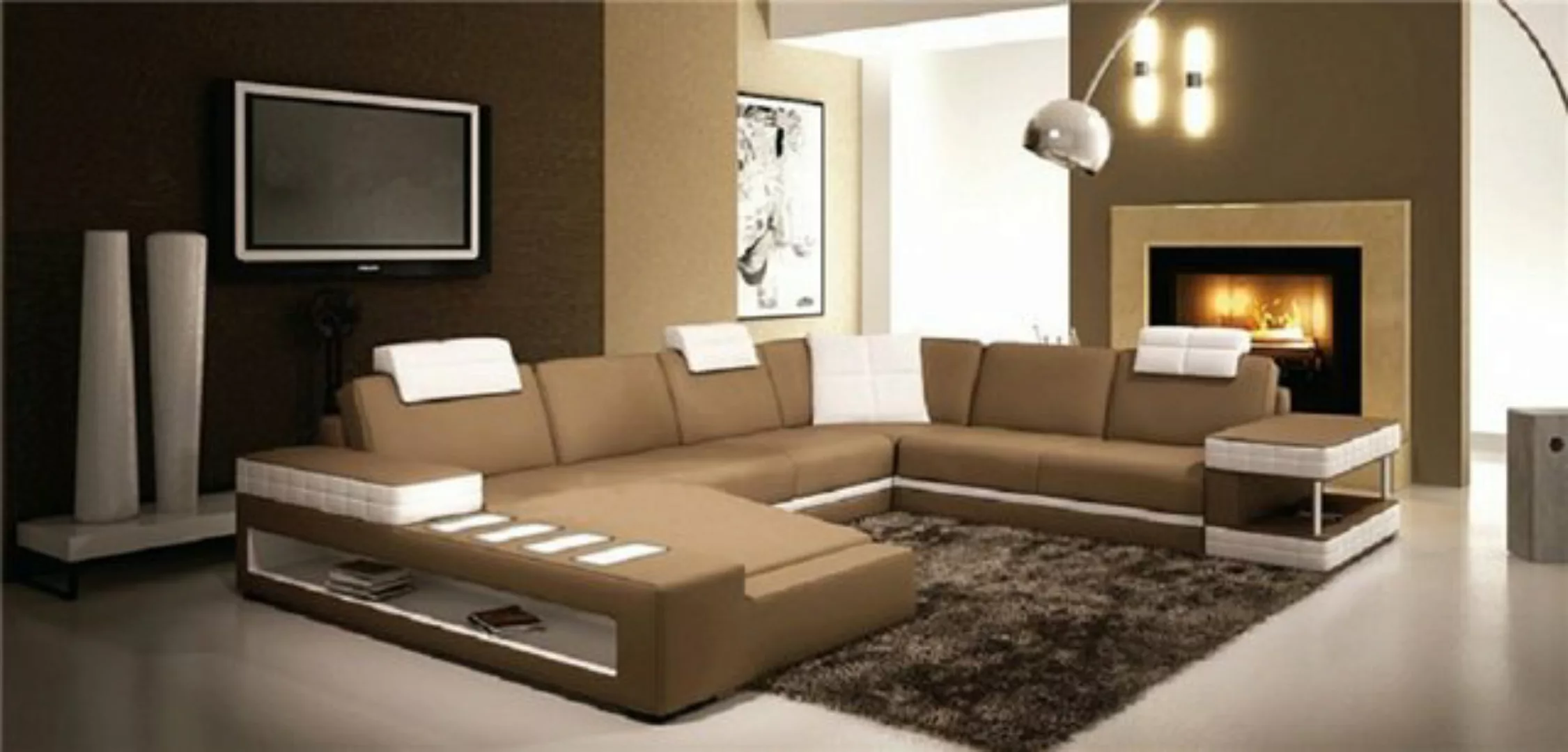 JVmoebel Ecksofa U Form Sofa Couch Polster Wohnlandschaft Design Luxus Ecks günstig online kaufen