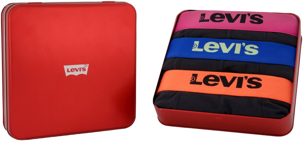 Levis Boxer, (3er-Pack), mit kontrastfarbenem Logobund, Geschenkbox günstig online kaufen
