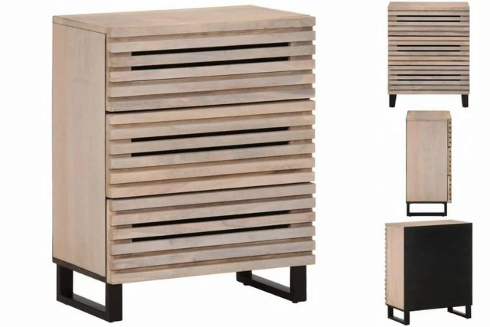 vidaXL Mehrzweckschrank Mehrzweckschrank Schrank Sideboard Weiß 60x34x75 cm günstig online kaufen