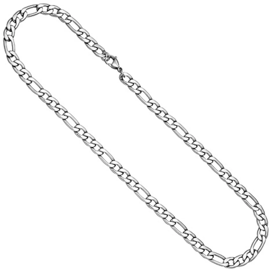 SIGO Figarokette Edelstahl 50 cm Kette Halskette Karabiner günstig online kaufen