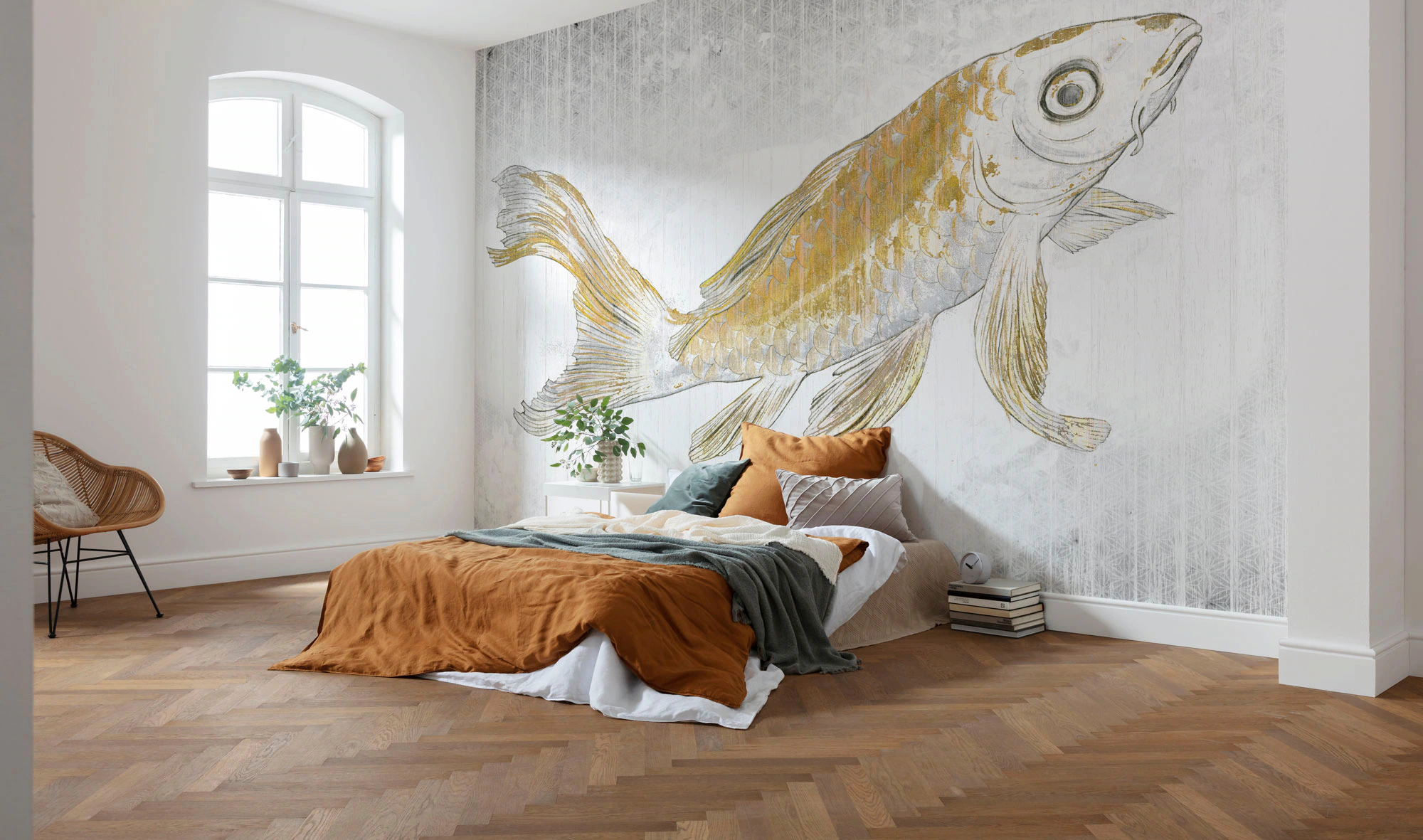 Komar Fototapete Golden Koi B/L: ca. 400x280 cm günstig online kaufen