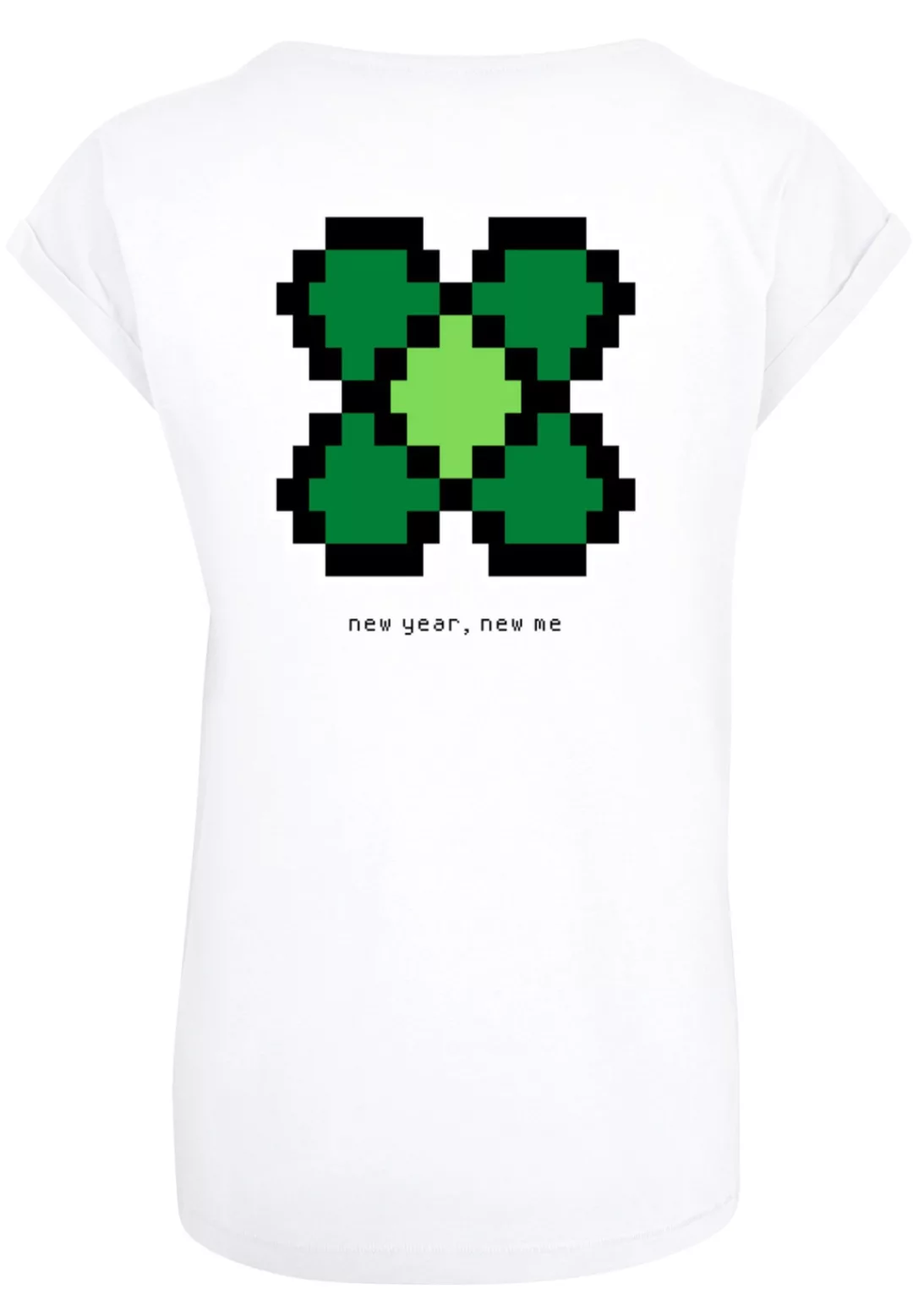 F4NT4STIC T-Shirt "Silvester Happy New Year Pixel Kleeblatt", Print günstig online kaufen