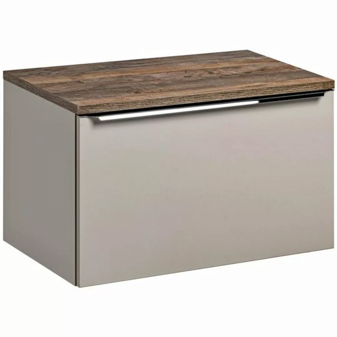 Lomadox Waschbeckenschrank PUEBLA-56-TAUPE Waschtischunterschrank 80cm in t günstig online kaufen