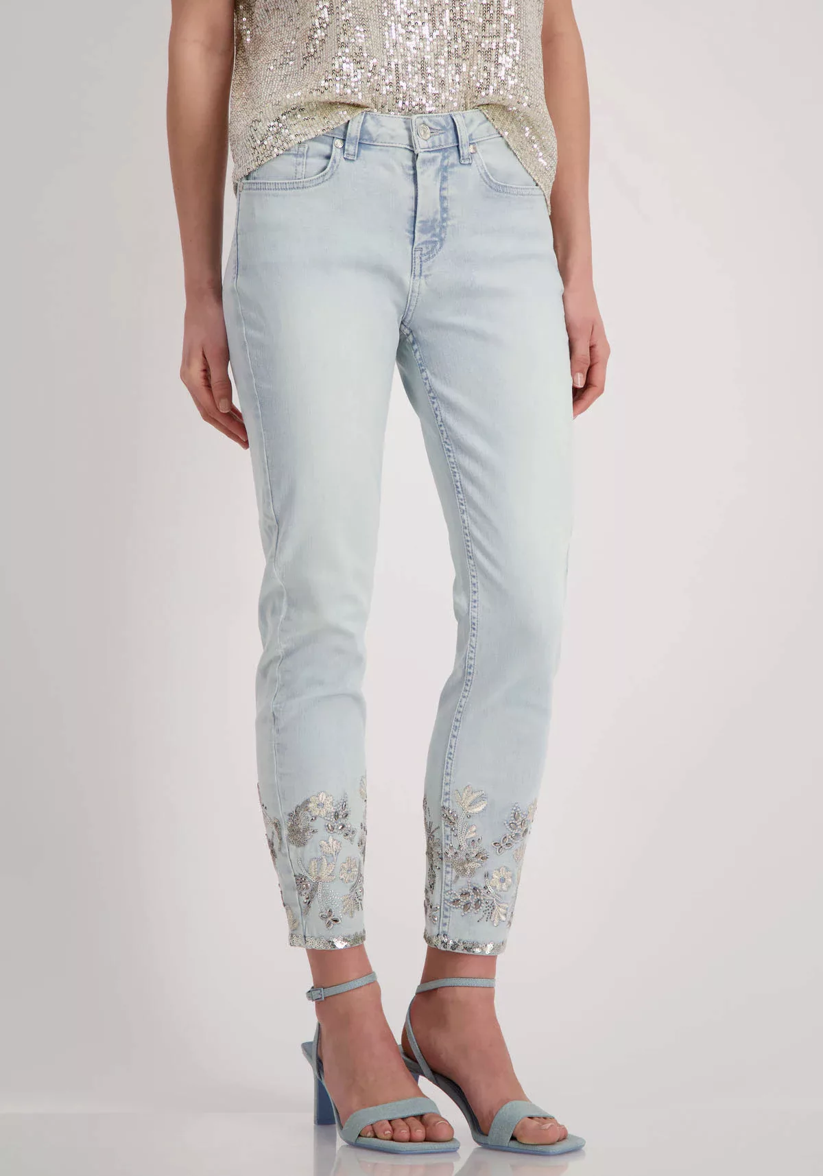 Monari Slim-fit-Jeans, mit Stickerei günstig online kaufen