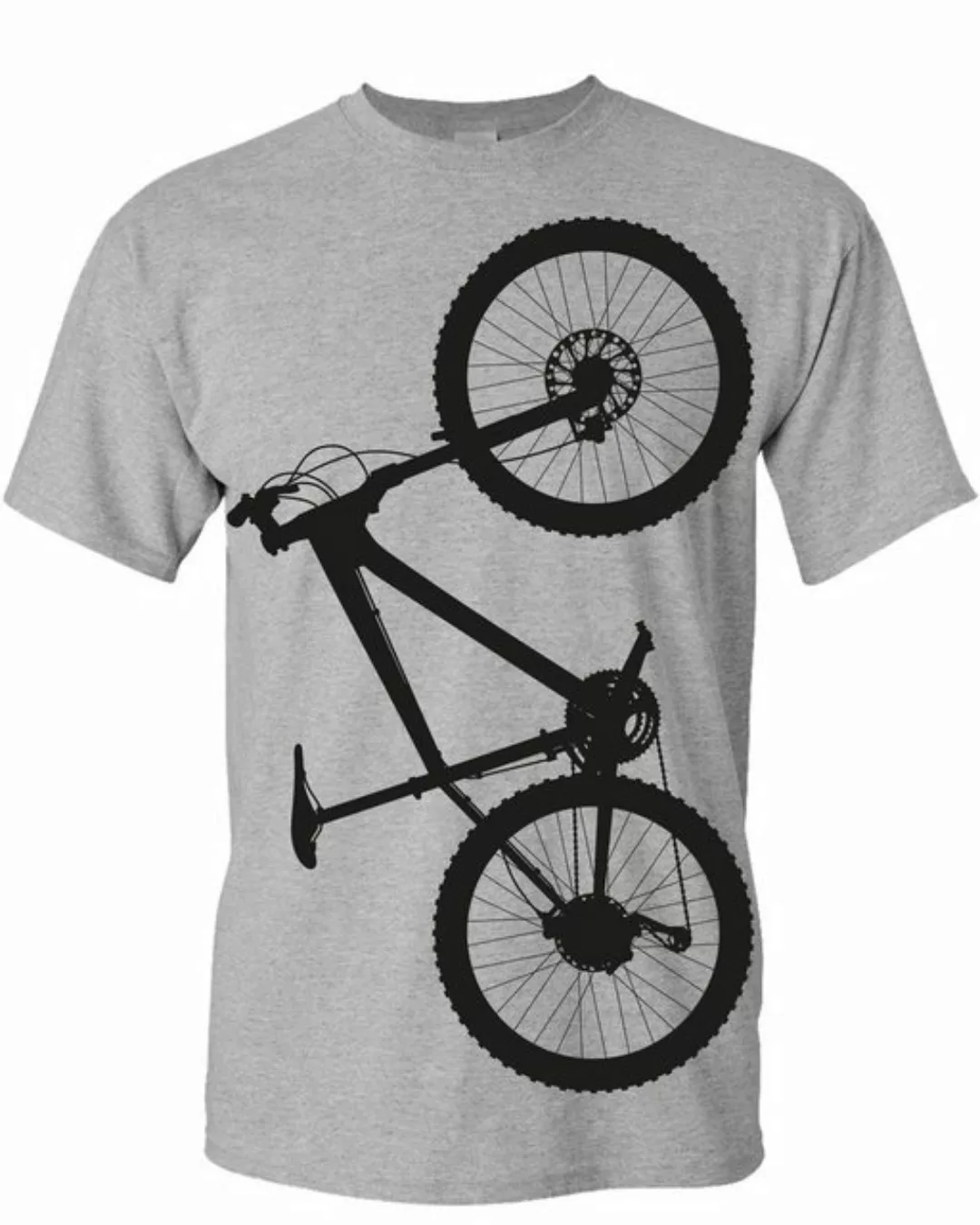 Baddery Print-Shirt Fahrrad T-Shirt : "MTB Hardtail", hochwertiger Siebdruc günstig online kaufen