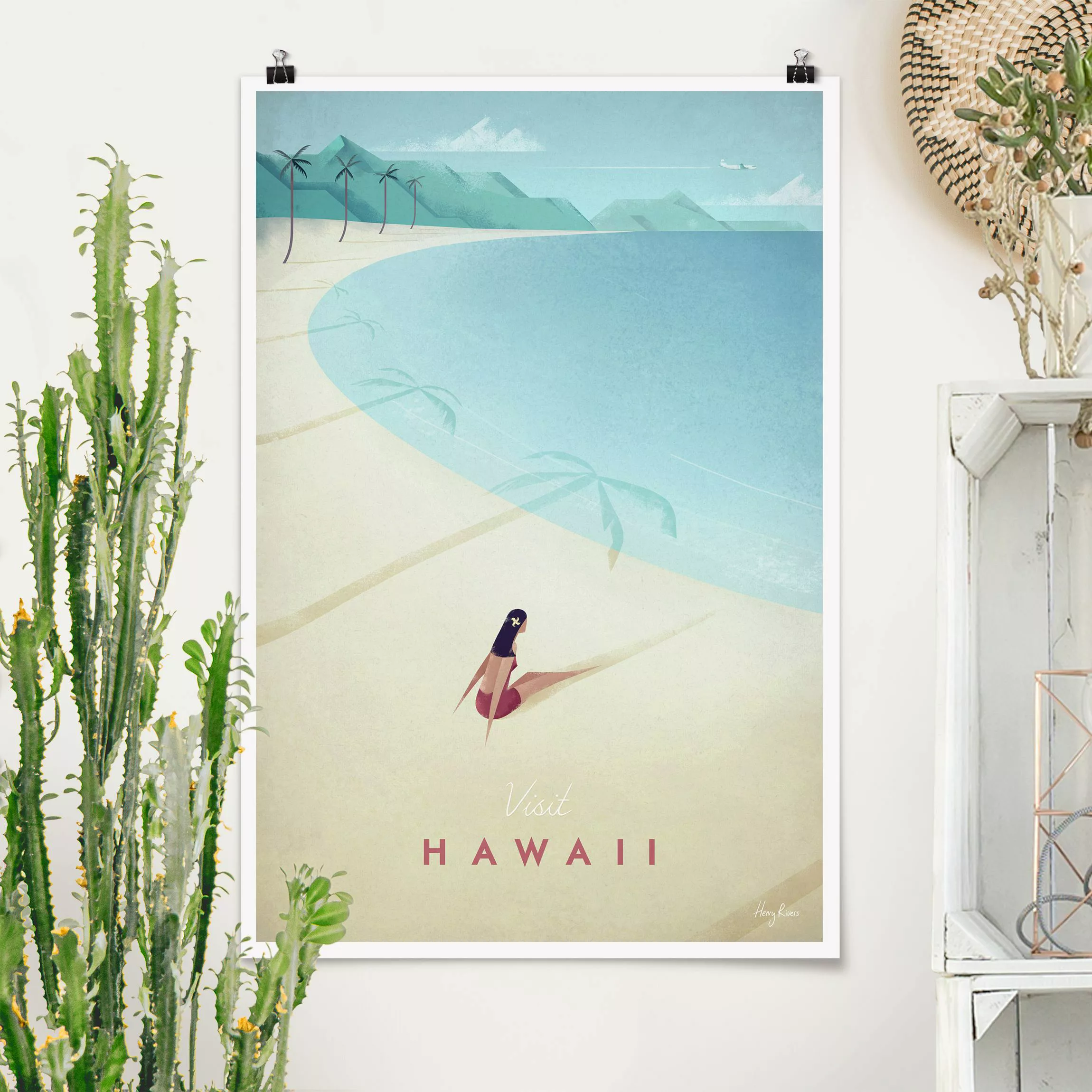Poster Strand - Hochformat Reiseposter - Hawaii günstig online kaufen