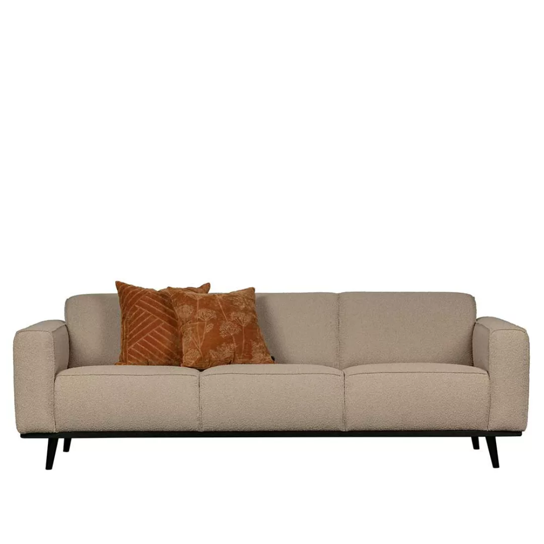 Wohnzimmer Sofa in Beige Stoff 230 cm breit günstig online kaufen