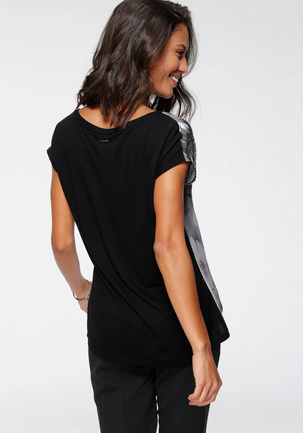 Laura Scott Shirtbluse, in modischem Materialmix - NEUE FARBEN günstig online kaufen