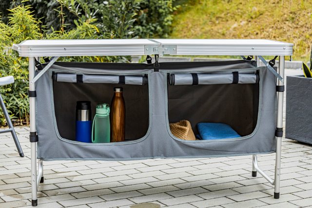 ONDIS24 Campingschrank Campingtisch Campingküche Gartentisch mit 2 Fächern günstig online kaufen