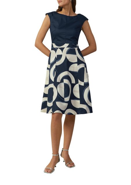 s.Oliver BLACK LABEL A-Linien-Kleid mit All-Over Print günstig online kaufen