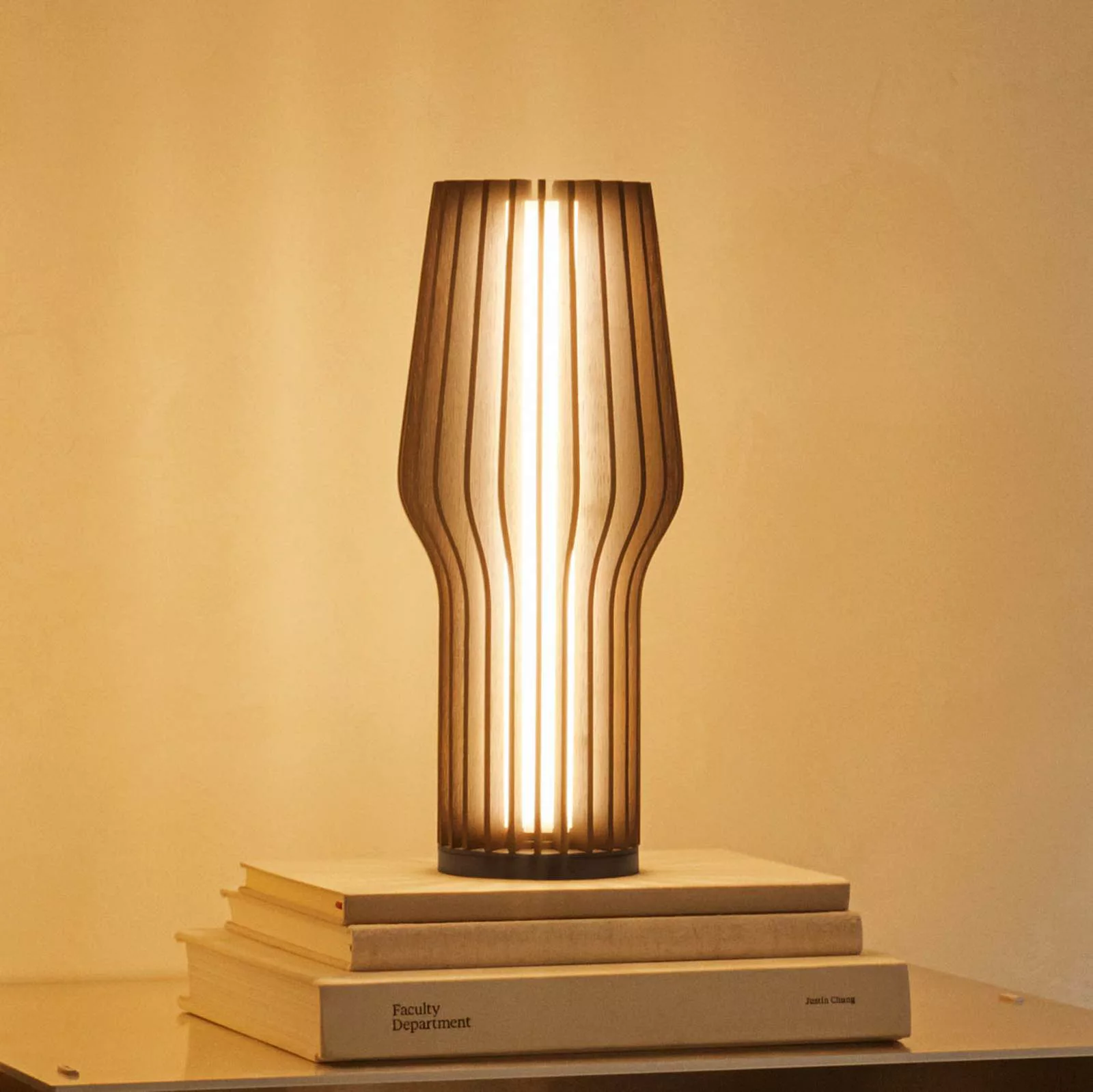 Eva Solo - Radiant LED Akkuleuchte - eiche/geräuchert/H x Ø 28,5x9,5cm/Touc günstig online kaufen