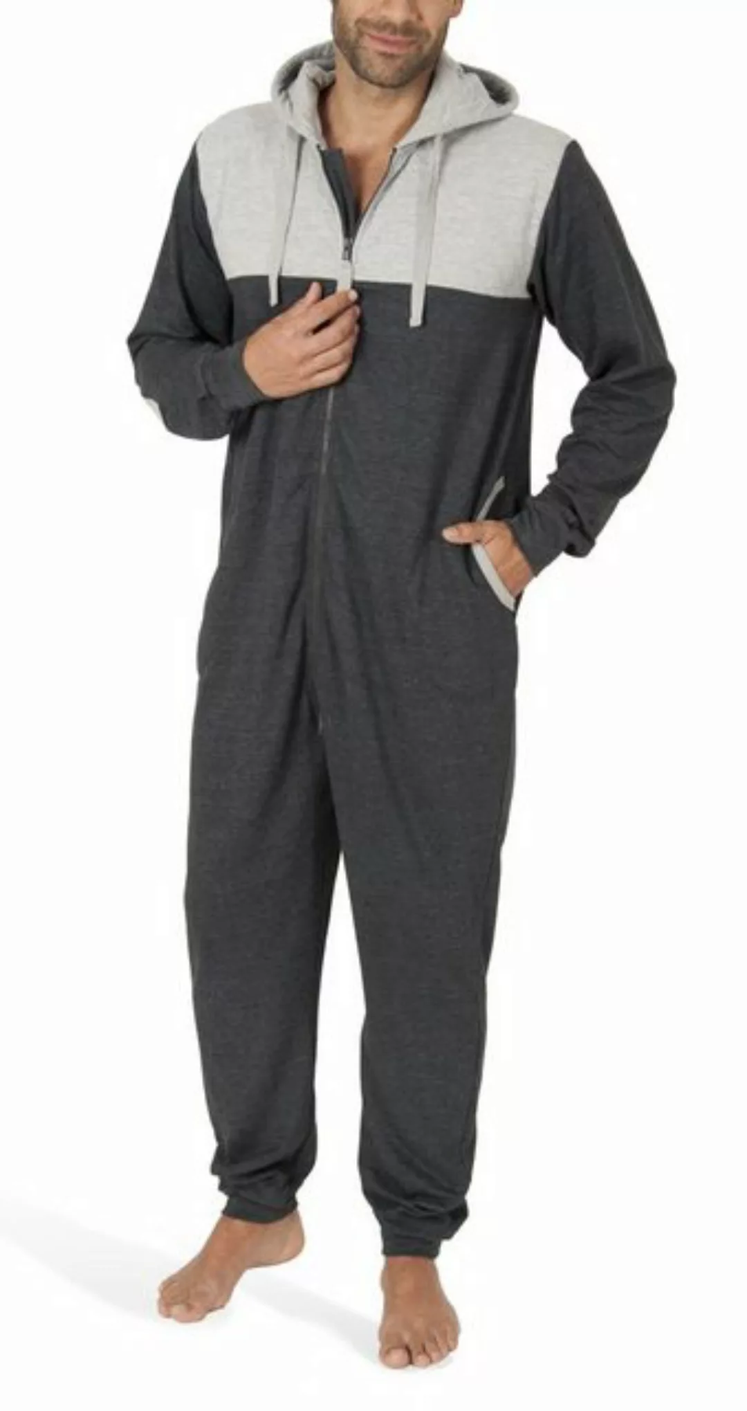 SLOUCHER Jumpsuit Jumpsuit Onesie Hausanzug mit Baumwolle mit Reißverschlus günstig online kaufen