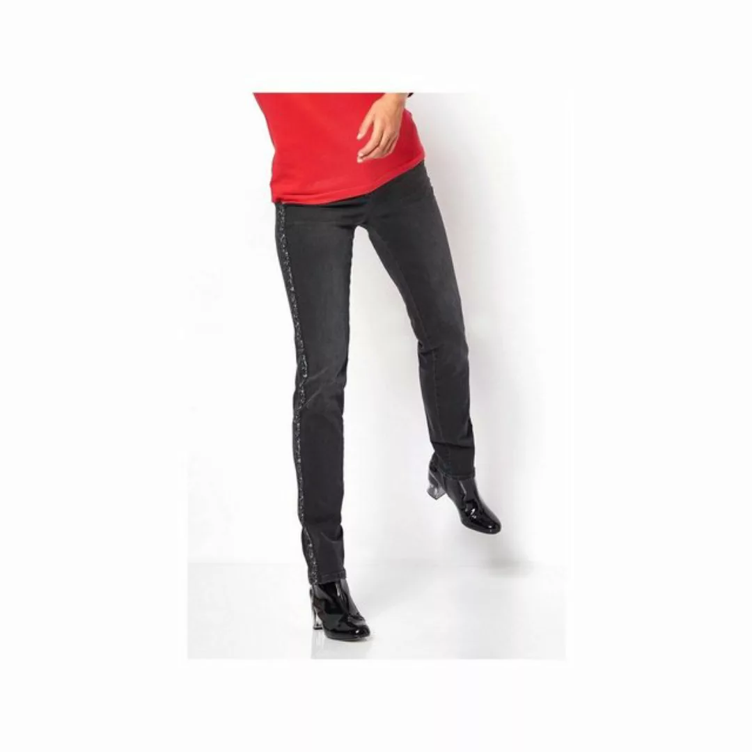 TONI 5-Pocket-Jeans anthrazit figurbetont (1-tlg) günstig online kaufen